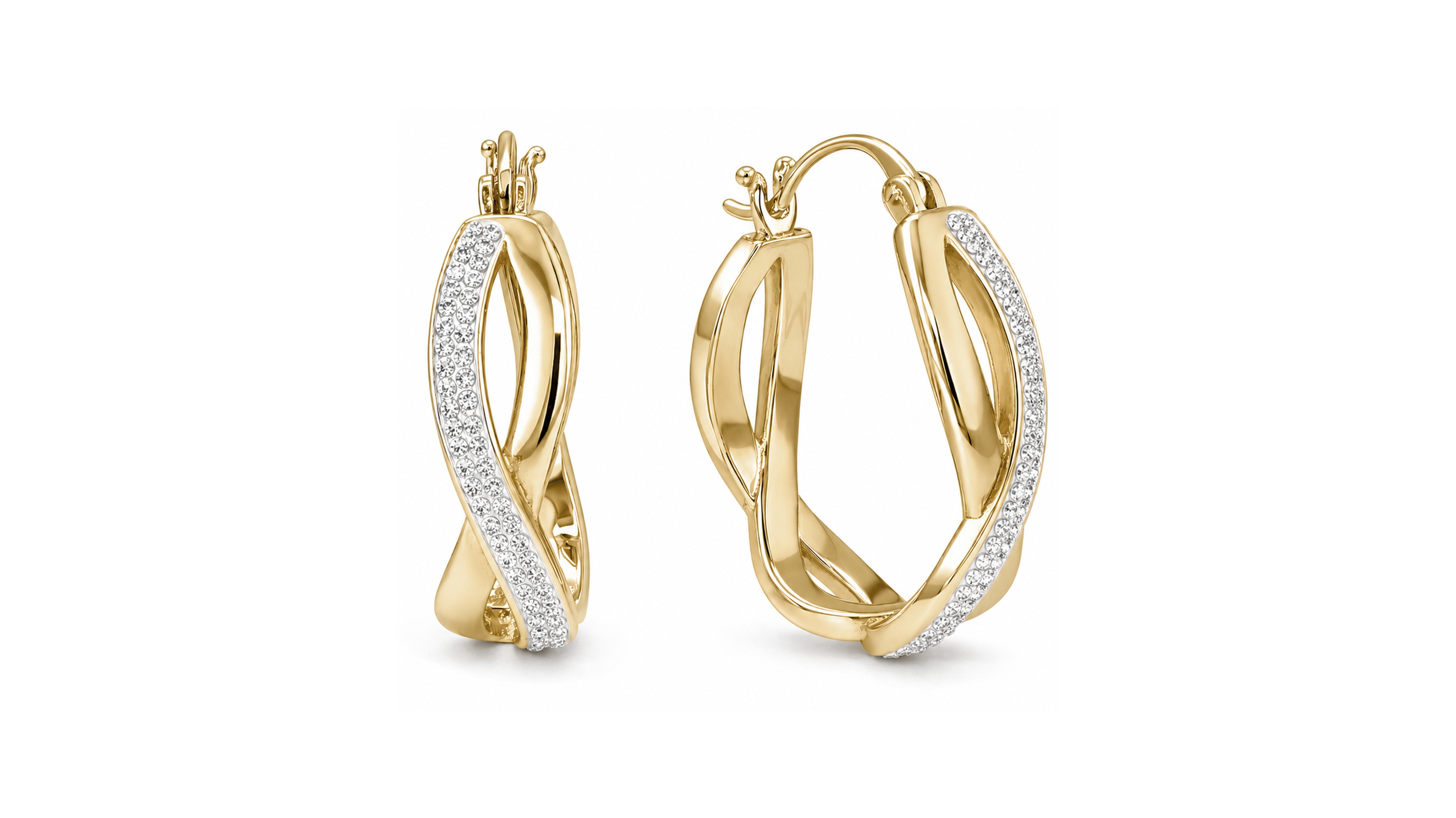 And Now This Crystal Infinity Hoop Earrings