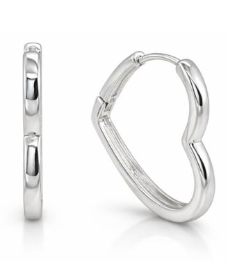 Heart Hinged Hoop Earrings
