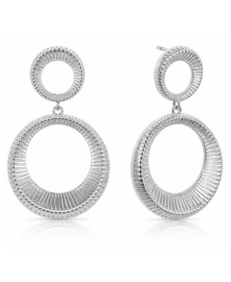 Circle Drop Post Earrings