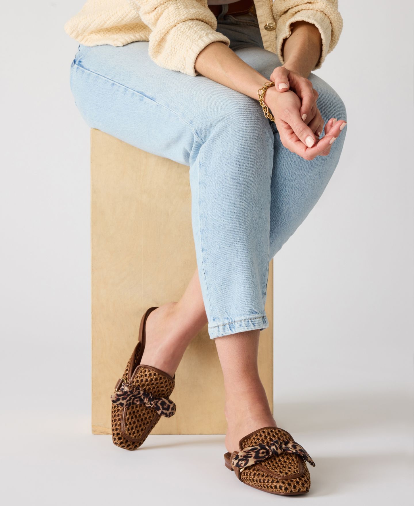 Женские сабо Anne Klein Avery Slip On Mules, цвет: Коричневый леопардовый — фото 8