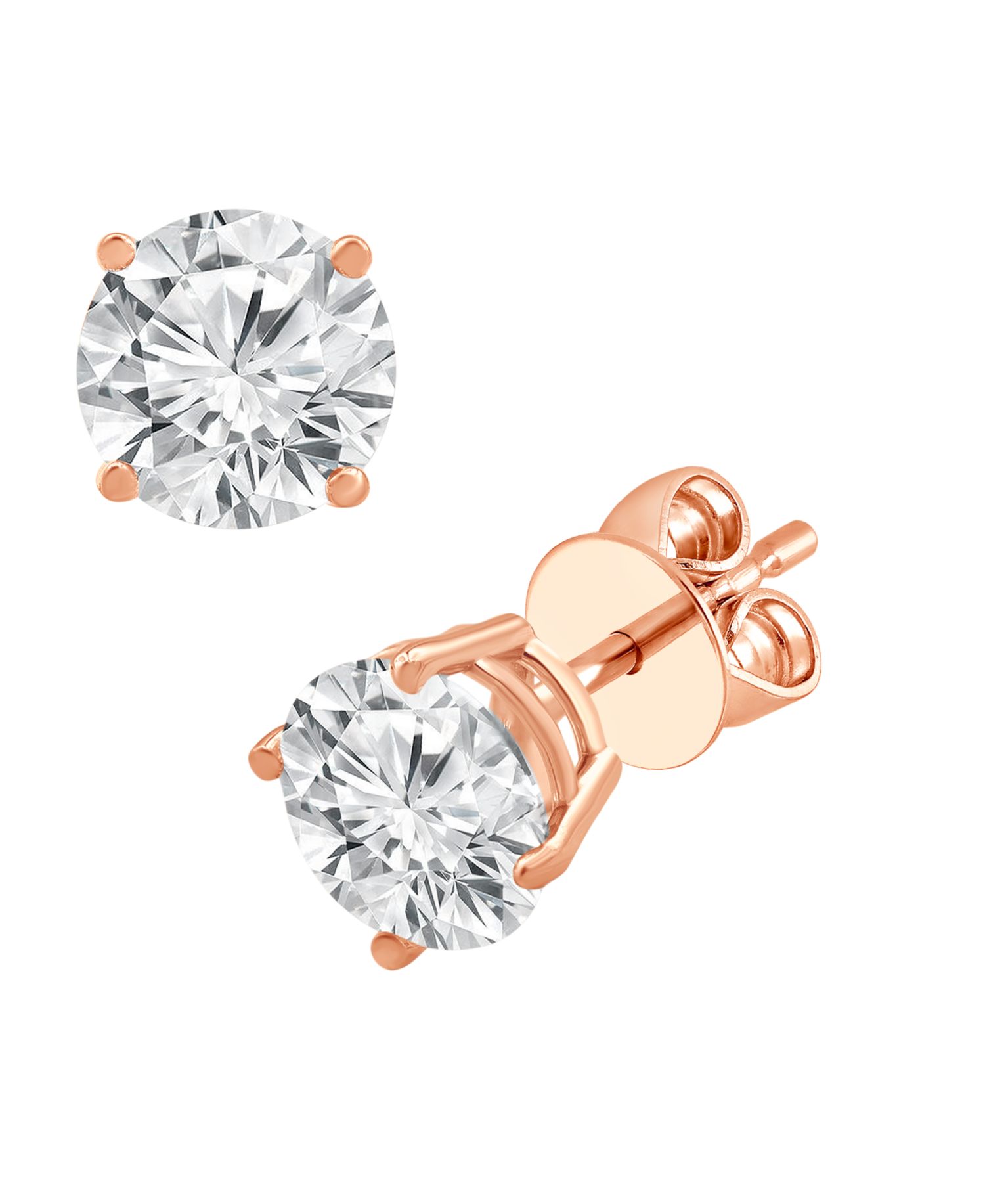 Certified Lab Grown Diamond Stud Earrings (3 ct. t.w.) in 14k White, Yellow or Rose Gold