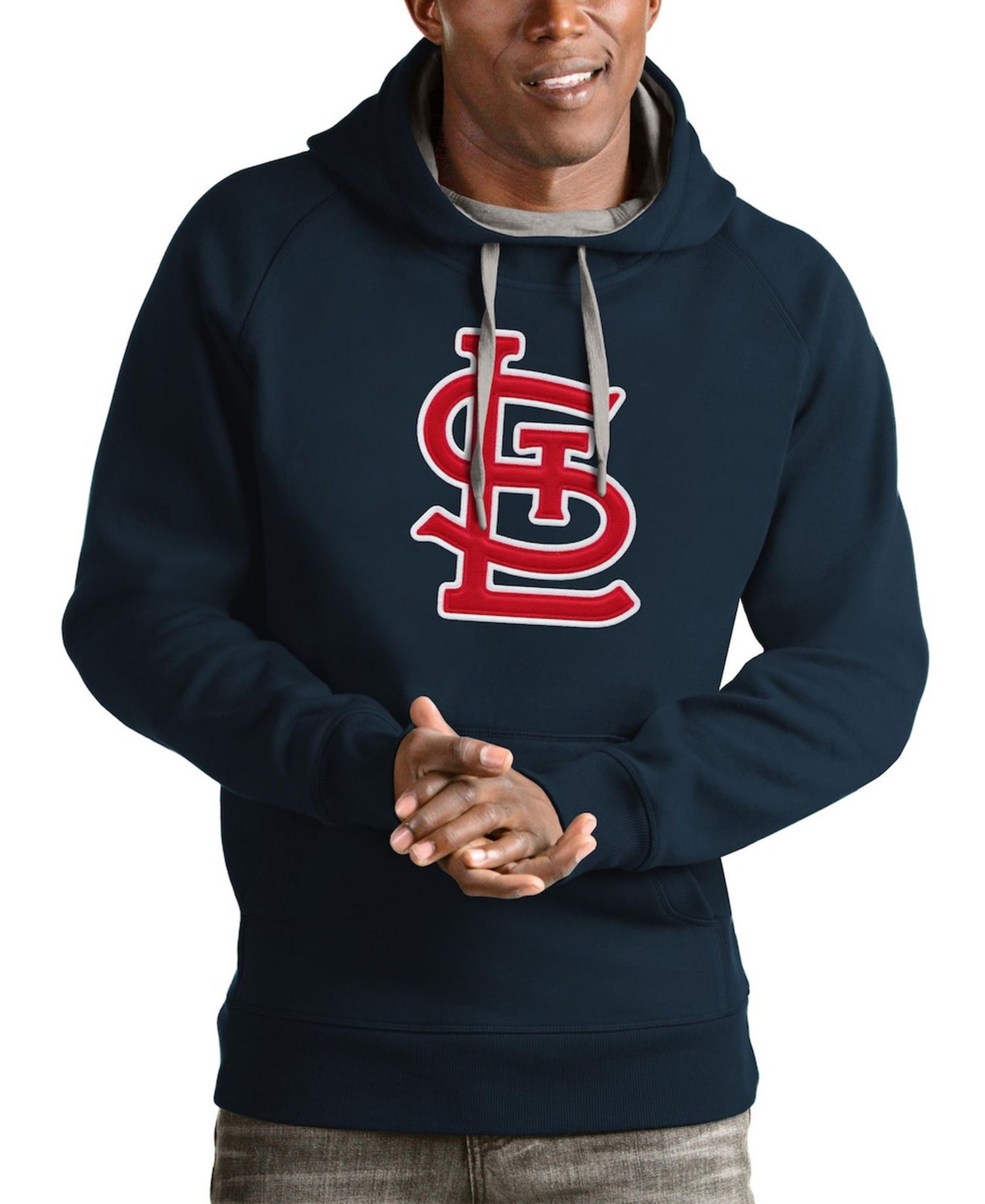 Men's Navy St. Louis Cardinals Victory Pullover Team Logo Hoodie
