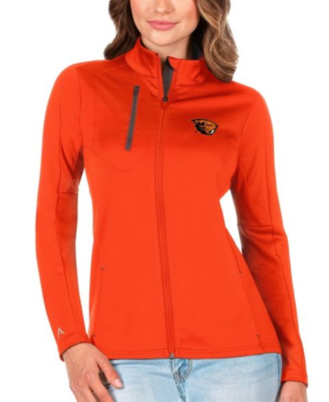 Женские куртки Antigua Women's Orange/Graphite Oregon State Beavers Generation Full-Zip Jacket