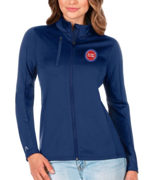 Женские куртки Antigua Women's Blue Detroit Pistons Generation Full-Zip Jacket