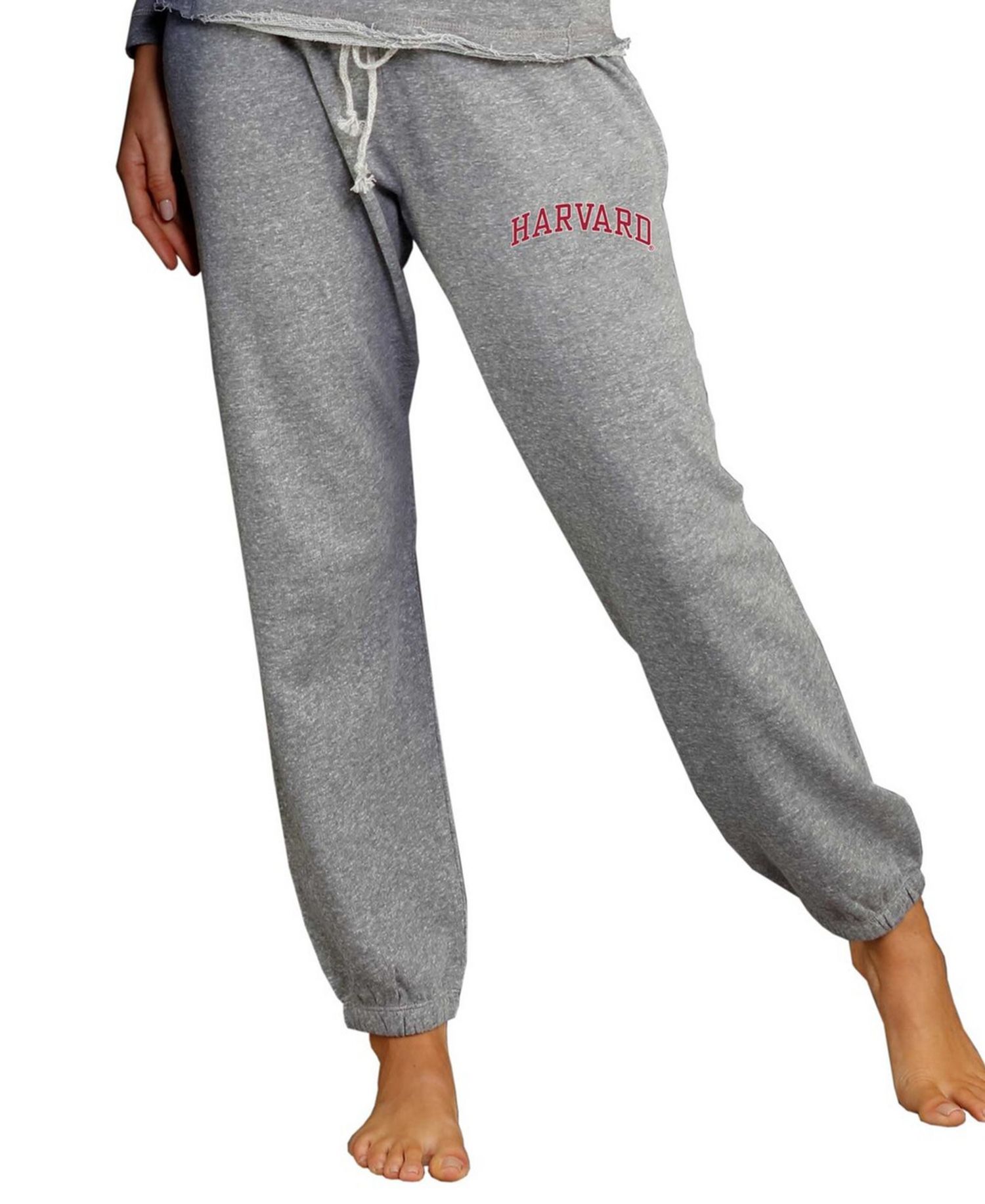 Women's Gray Harvard Crimson Mainstream Knit Jogger Pants