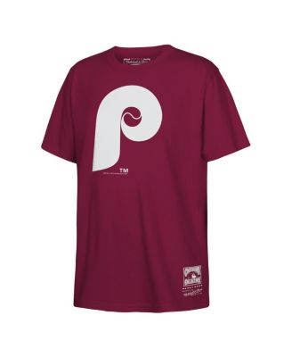 Big Boys and Girls Burgundy Philadelphia Phillies Retro Logo T-Shirt