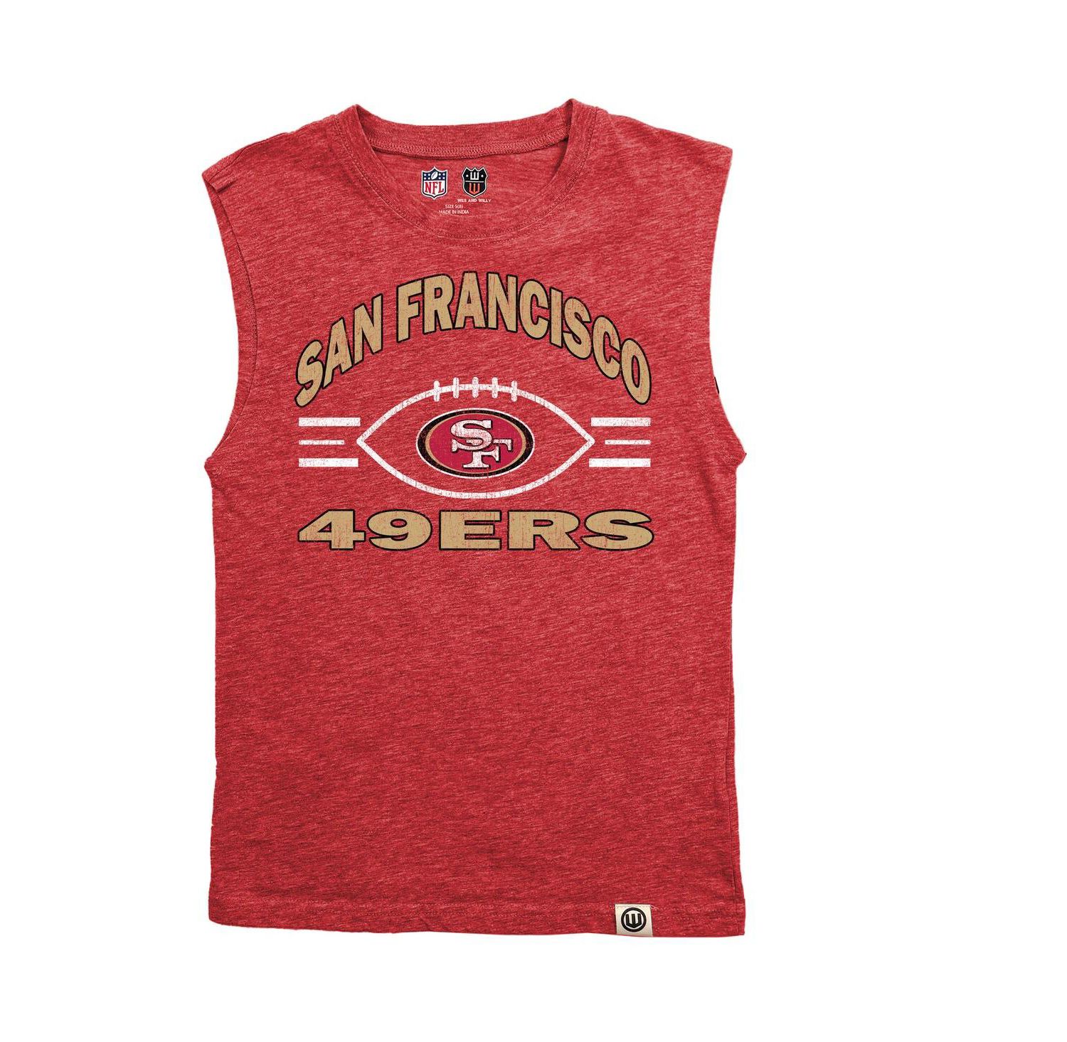 Big Boys and Girls Heather Scarlet San Francisco 49ers Muscle Tank Top