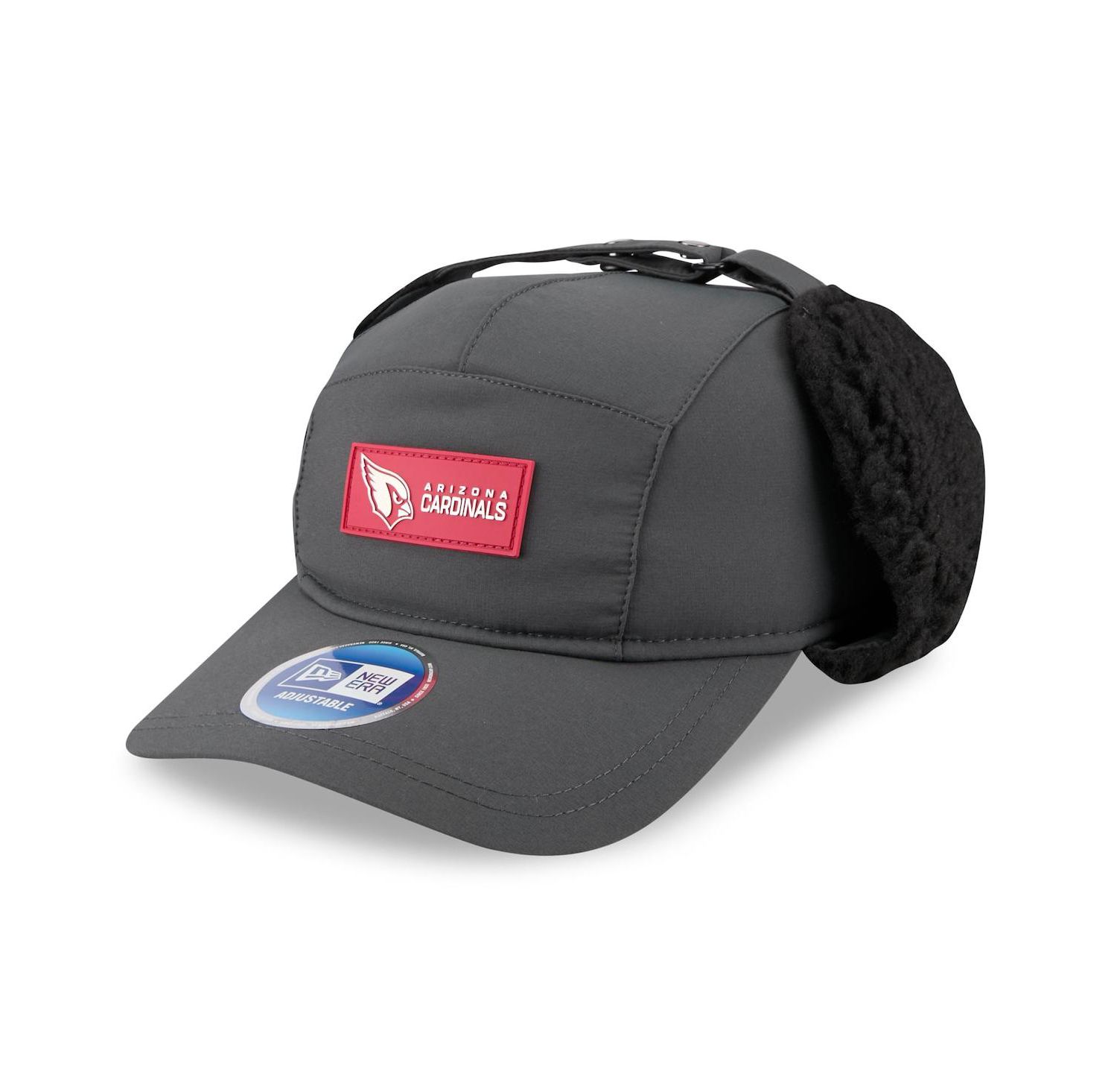 Men's Charcoal Arizona Cardinals 2025 Sideline Cold Weather Runner Dog Ear Adjustable Hat