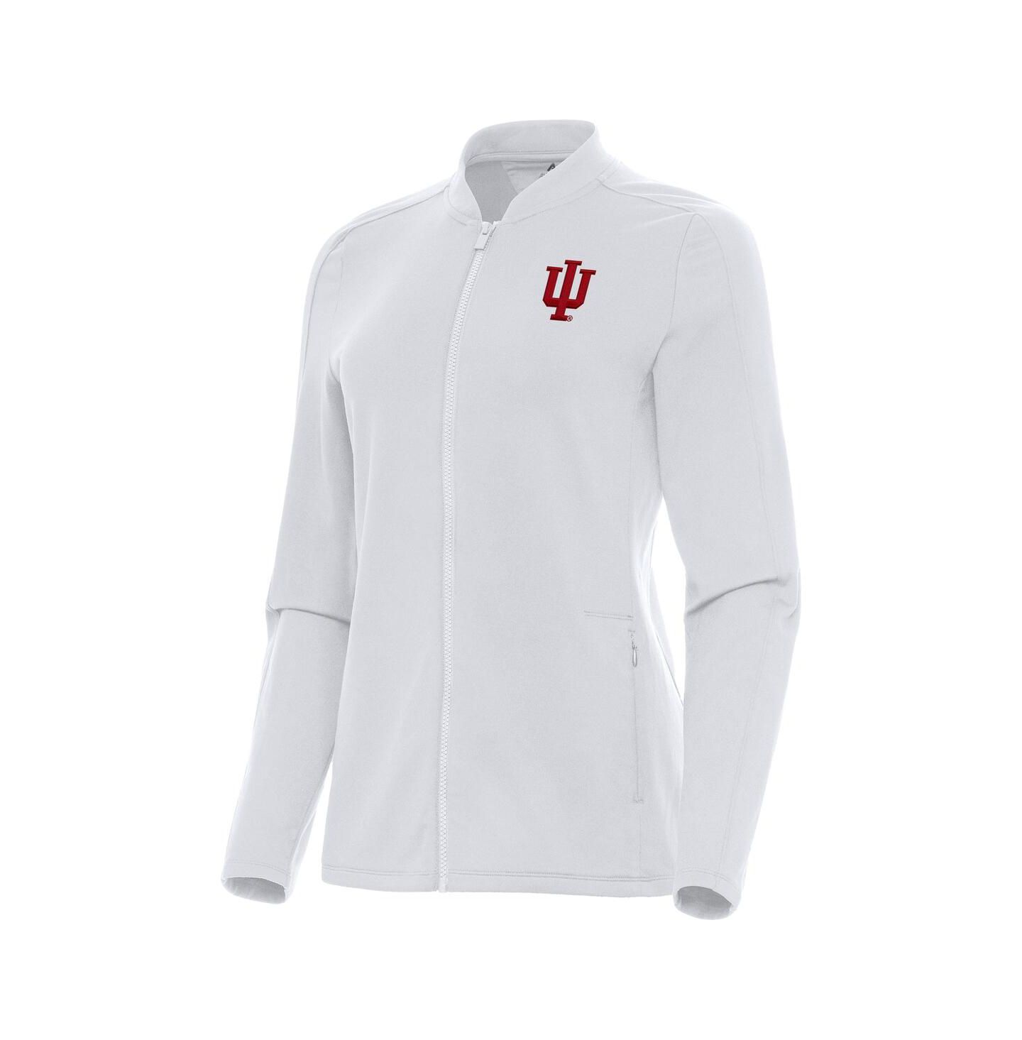 Женская куртка Antigua White Indiana Hoosiers Continual Full-Zip — фото 2