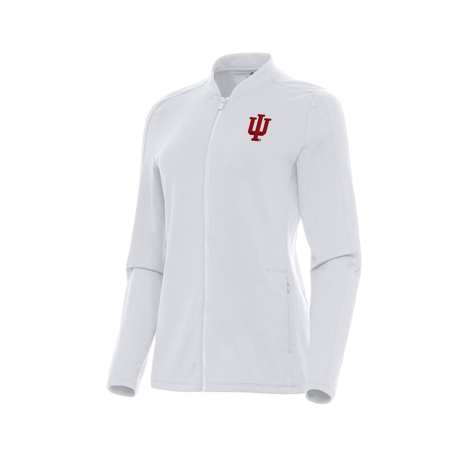 Women's White Indiana Hoosiers Continual Full-Zip Jacket