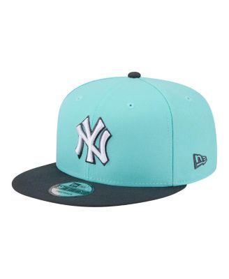 Men's Turquoise/Charcoal New York Yankees Two-Tone Color Pack 9FIFTY Snapback Hat