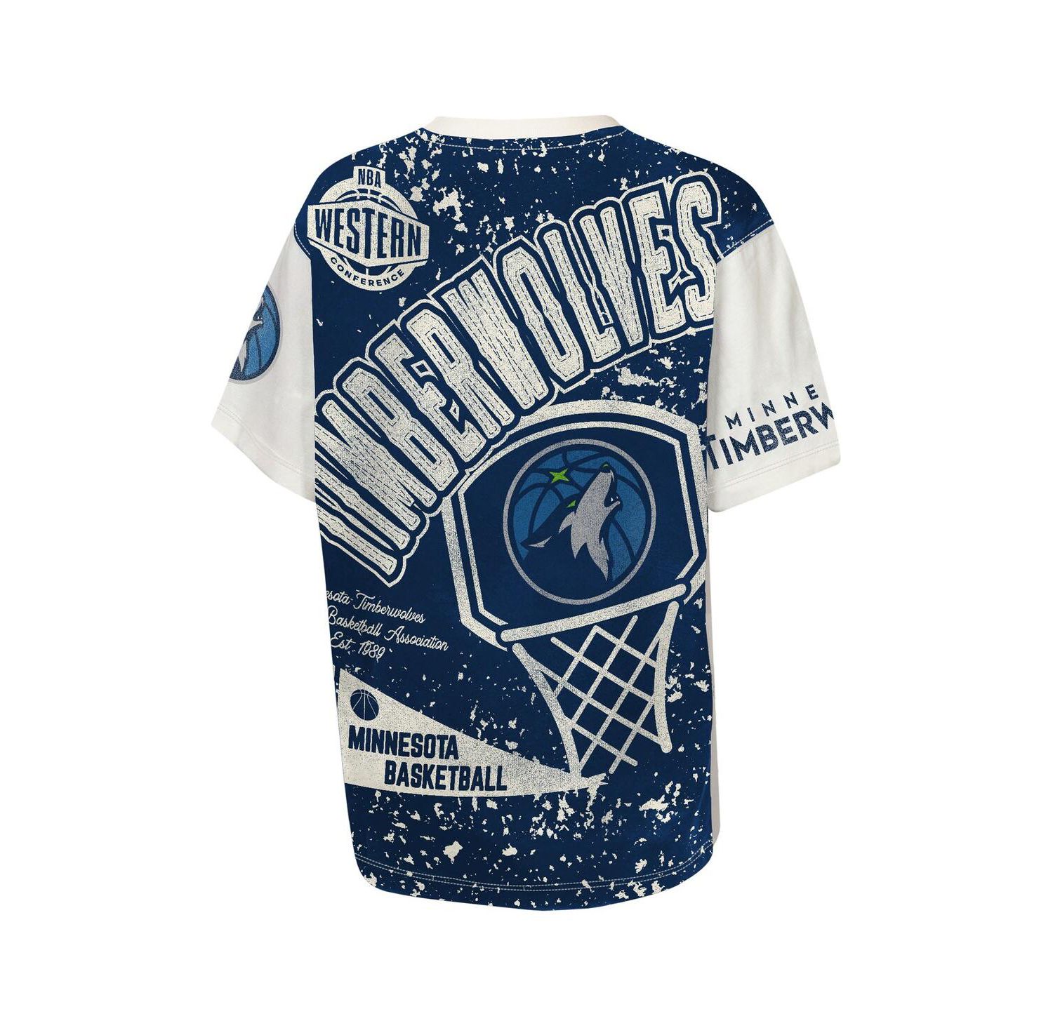 Big Boys and Girls Cream Minnesota Timberwolves Top Player All-Over-Print T-Shirt