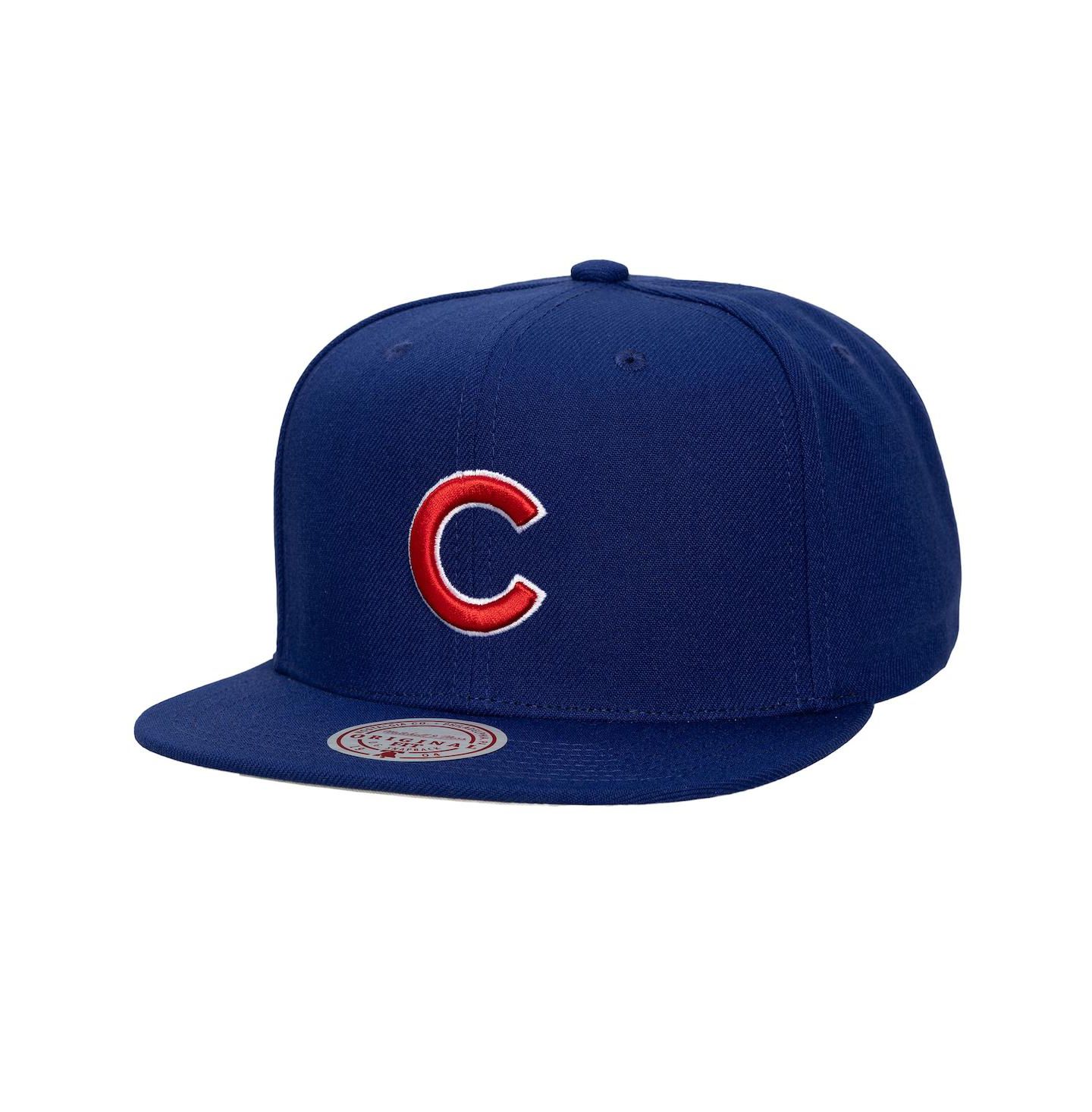 Кепка Mitchell & Ness Royal Chicago Cubs Side Logo Snapback Hat — фото 1