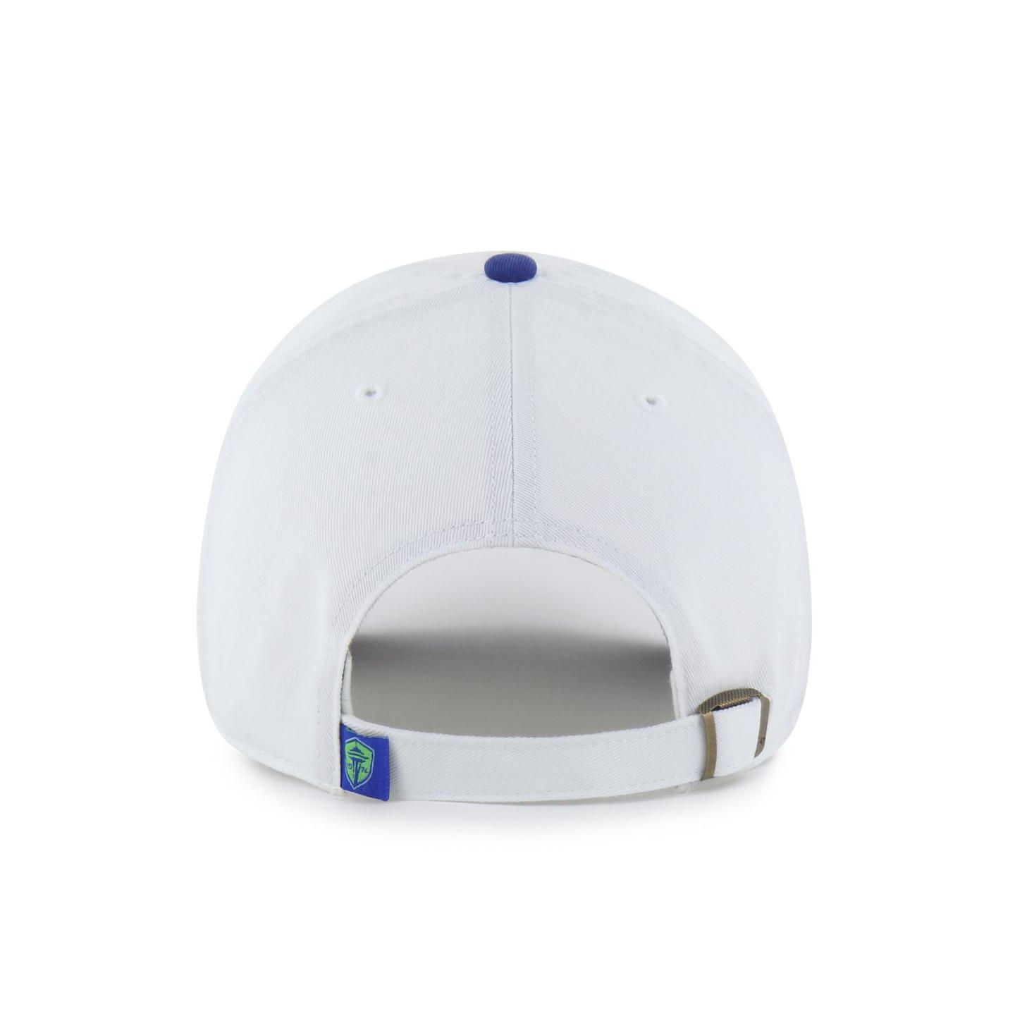 Мужская кепка '47 Brand White Seattle Sounders FC Two-Tone Clean Up Adjustable Hat — фото 2