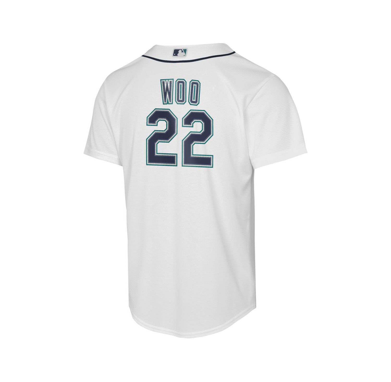 Big Boys and Girls Bryan Woo White Seattle Mariners Baseline Jersey