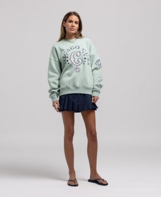 Women's Green Chicago Cubs Yacht Rock Sweatshirt
