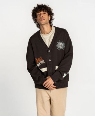 Men's and Women's Anthracite New York Liberty Oversized Button-Up Jacquard Cardigan