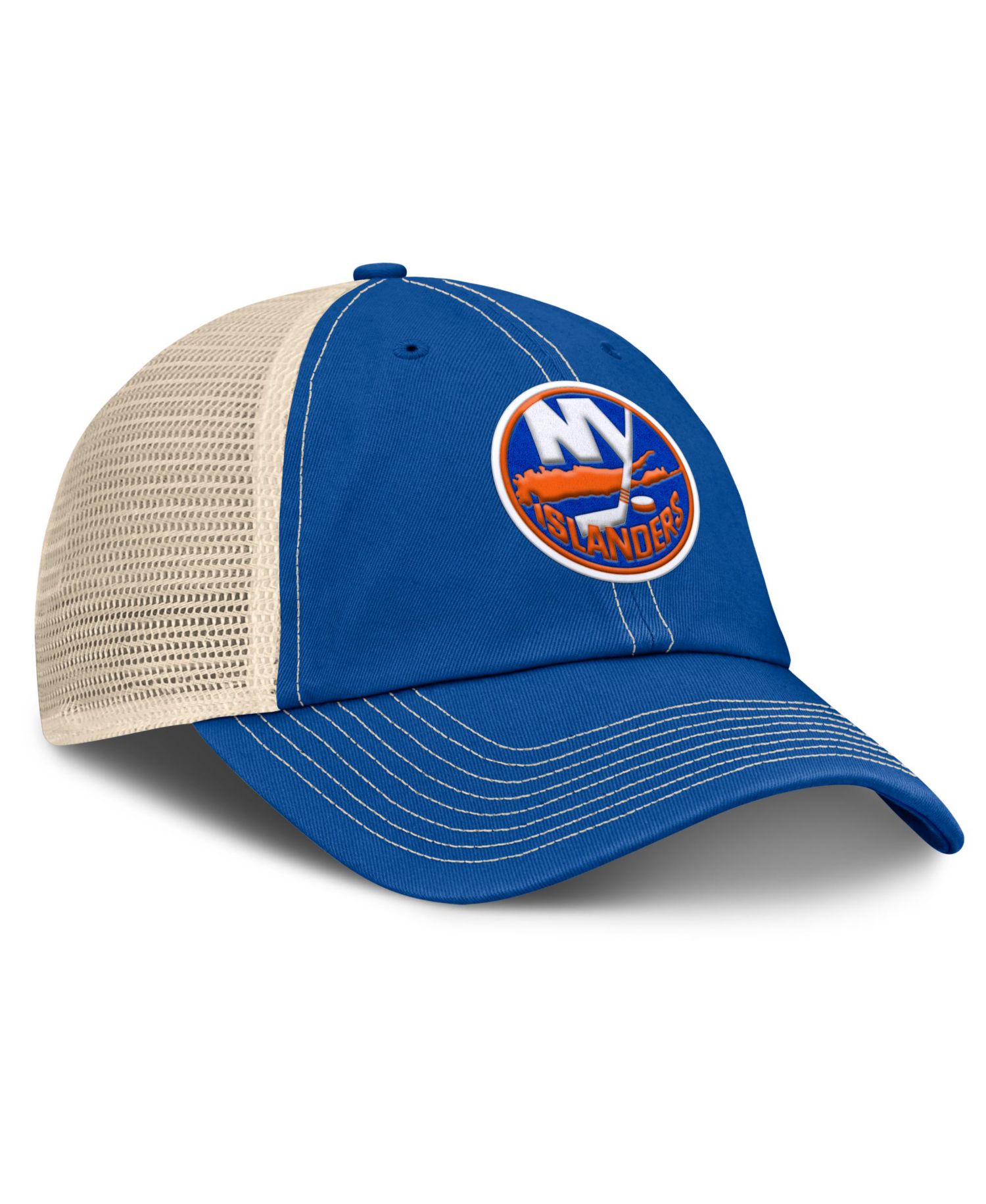 Men's Royal/Natural New York Islanders Rival Trucker Adjustable Hat