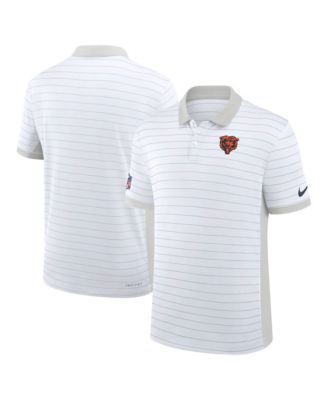 Men's White Chicago Bears Sideline Victory Stripe Dri-FIT Polo Shirt