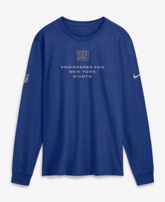 Men's Royal New York Giants Sideline Bold Arch Star Dri-FIT Long Sleeve T-Shirt