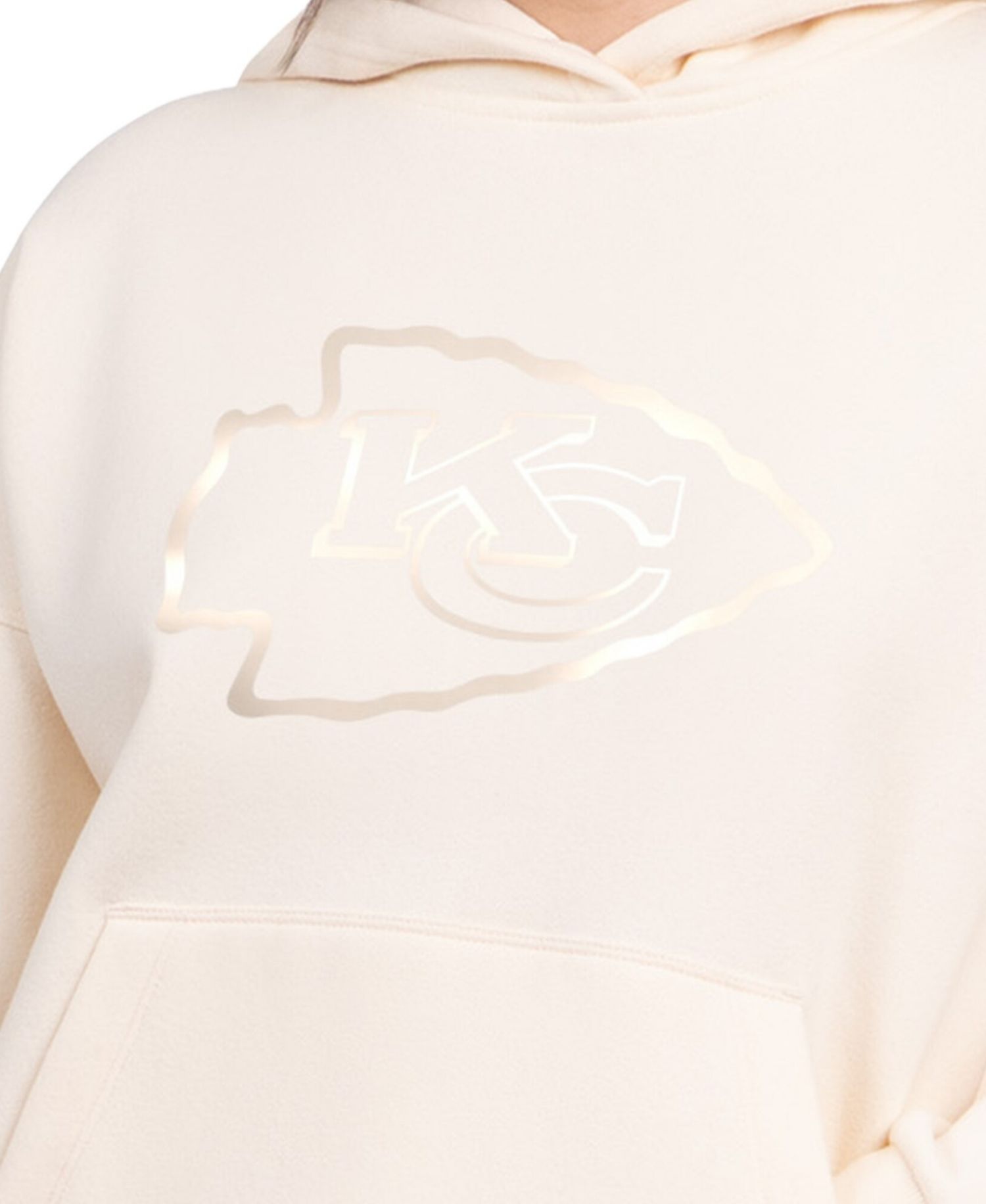 Women's Cream Kansas City Chiefs Pastels Relaxed Travel Hoodie