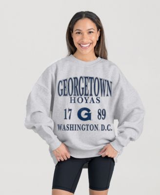 Women's Ash Georgetown Hoyas Premium Fleece Pullover Sweatshirt