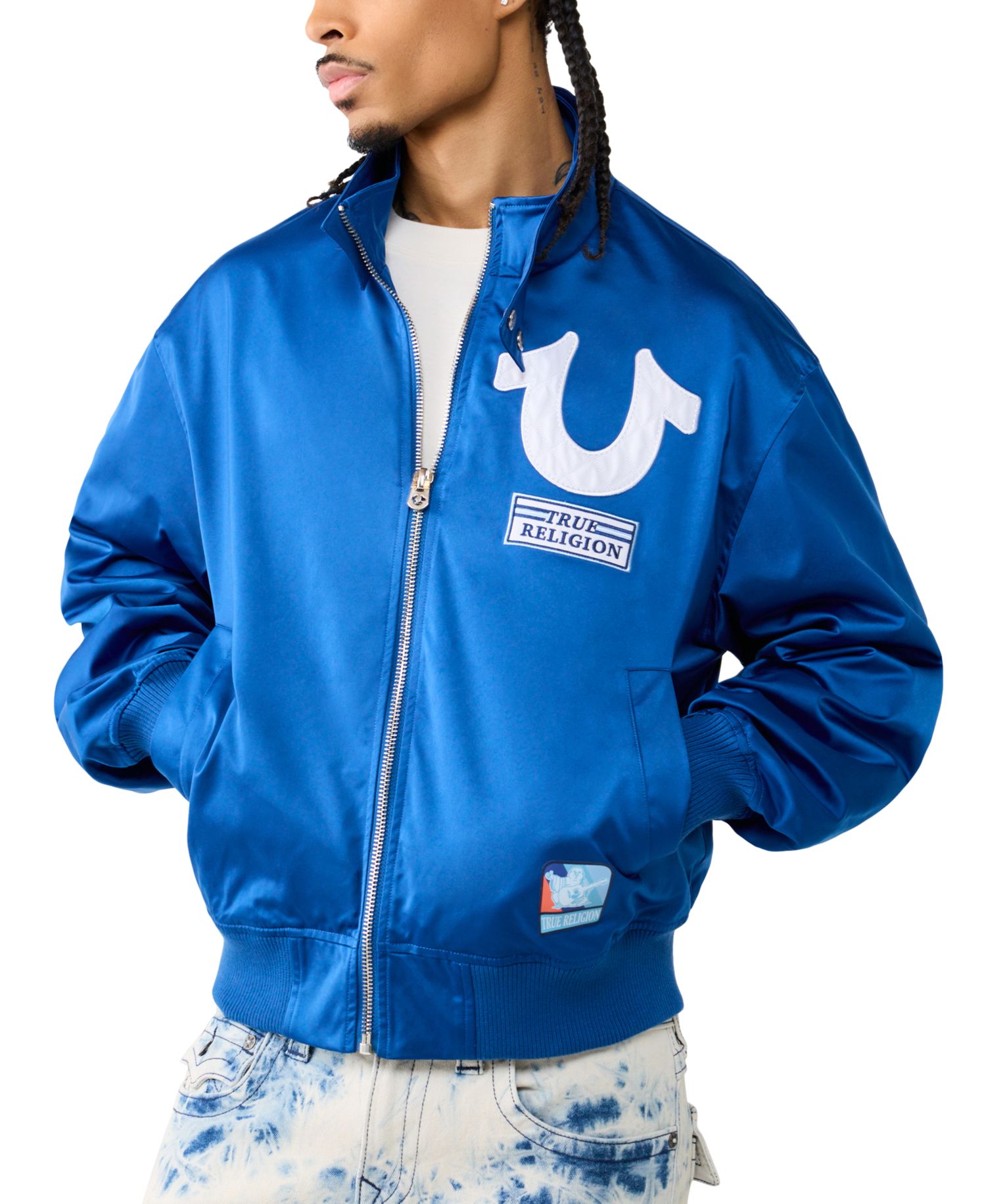 Men's Satin Bomber Jacket