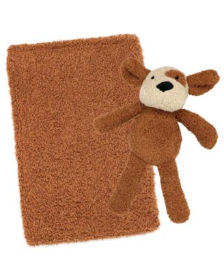 Tendertyme Kids Chenille Blanket and Plush Puppy 2-Piece Set - Brown 33$