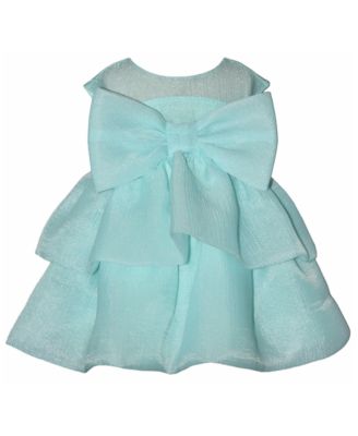Bonnie Baby Baby Girls Sleeveless Dress with Bow - Aqua 70$