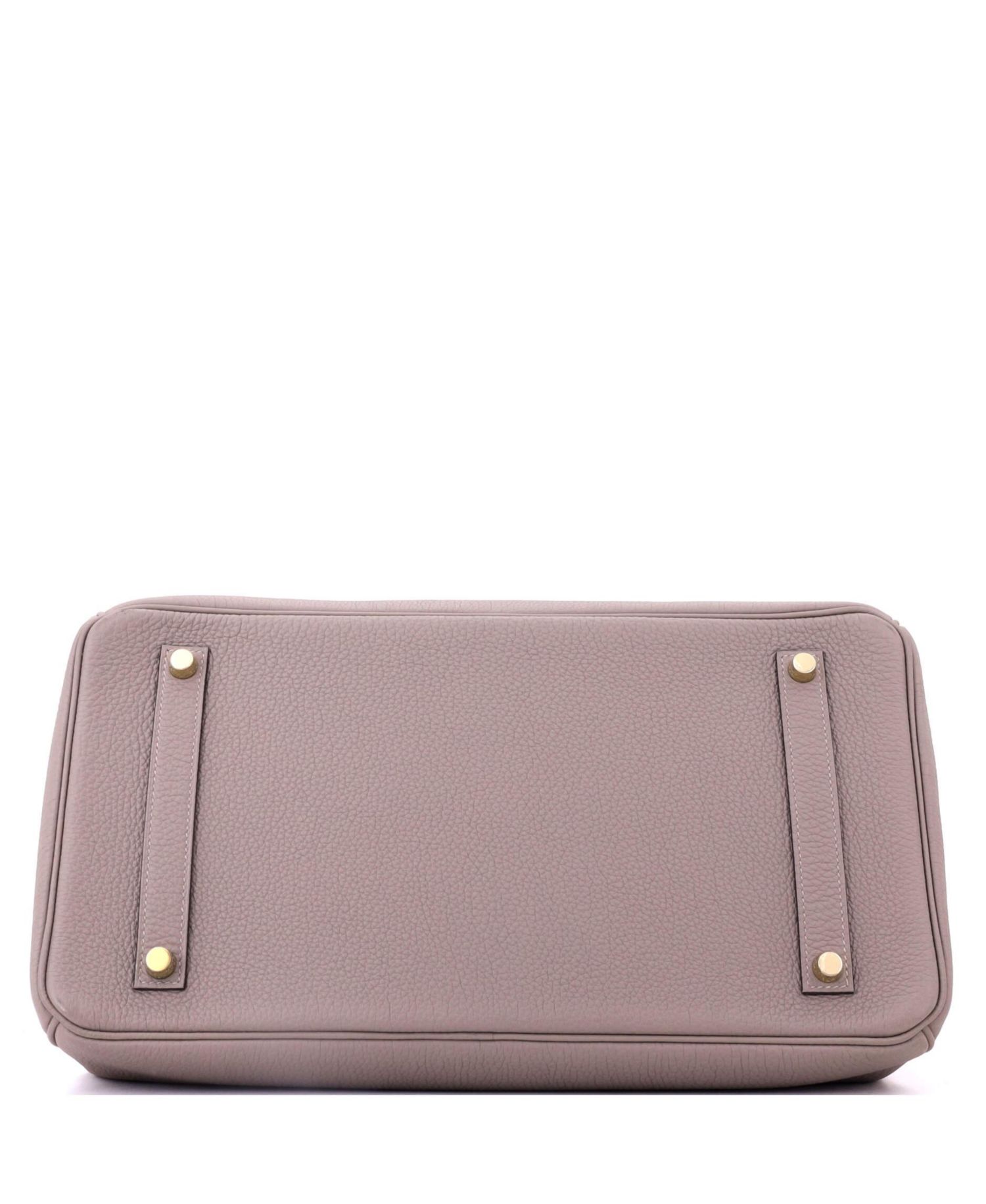 Birkin 35 Handbag Grey Togo with Gold Hardware