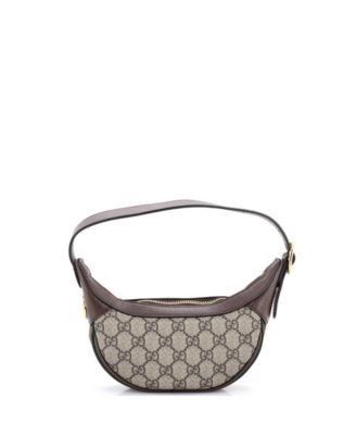 Mini Ophidia Half Moon Bag GG Coated Canvas