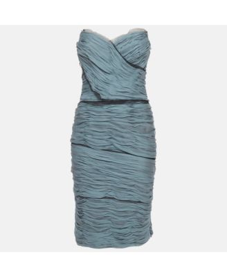Women's Pre-Owned Dolce and Gabbana Silk Ruched Strapless Dress