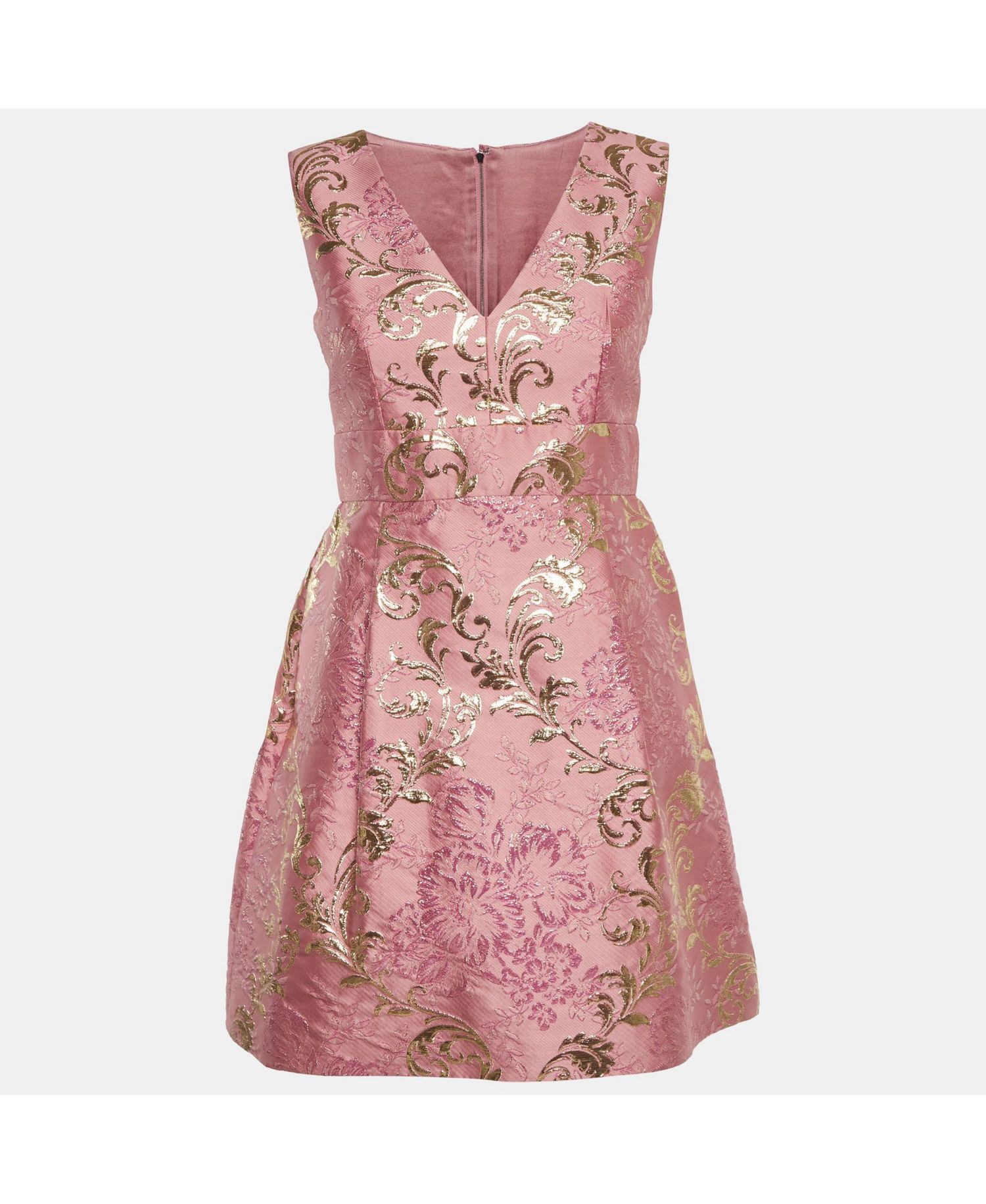 Women's Brocade Sleeveless Mini Dress