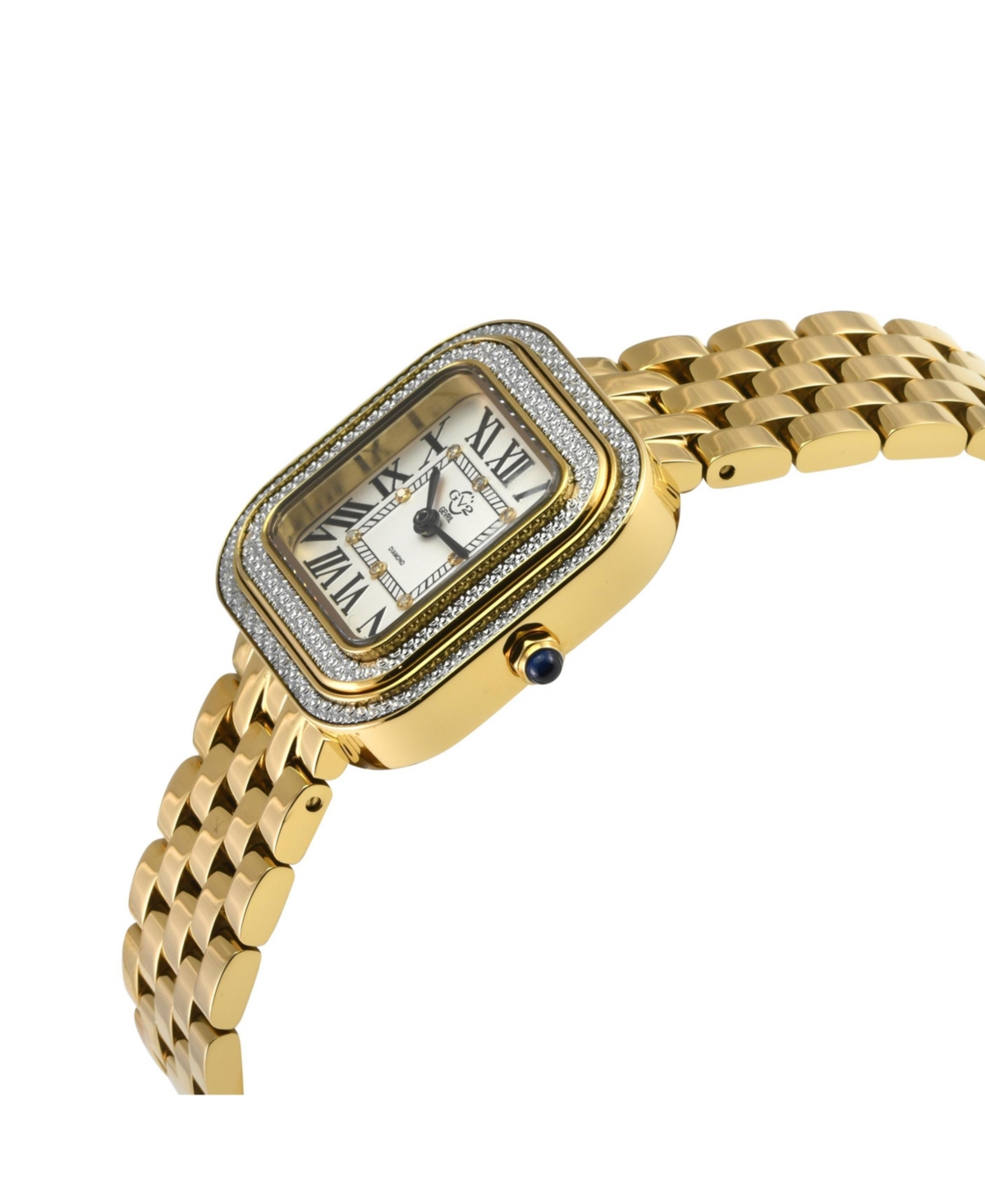 GV2 by Gevril Women's Bellagio Swiss Quartz Diamond Ip Stainless Steel Bracelet Watch