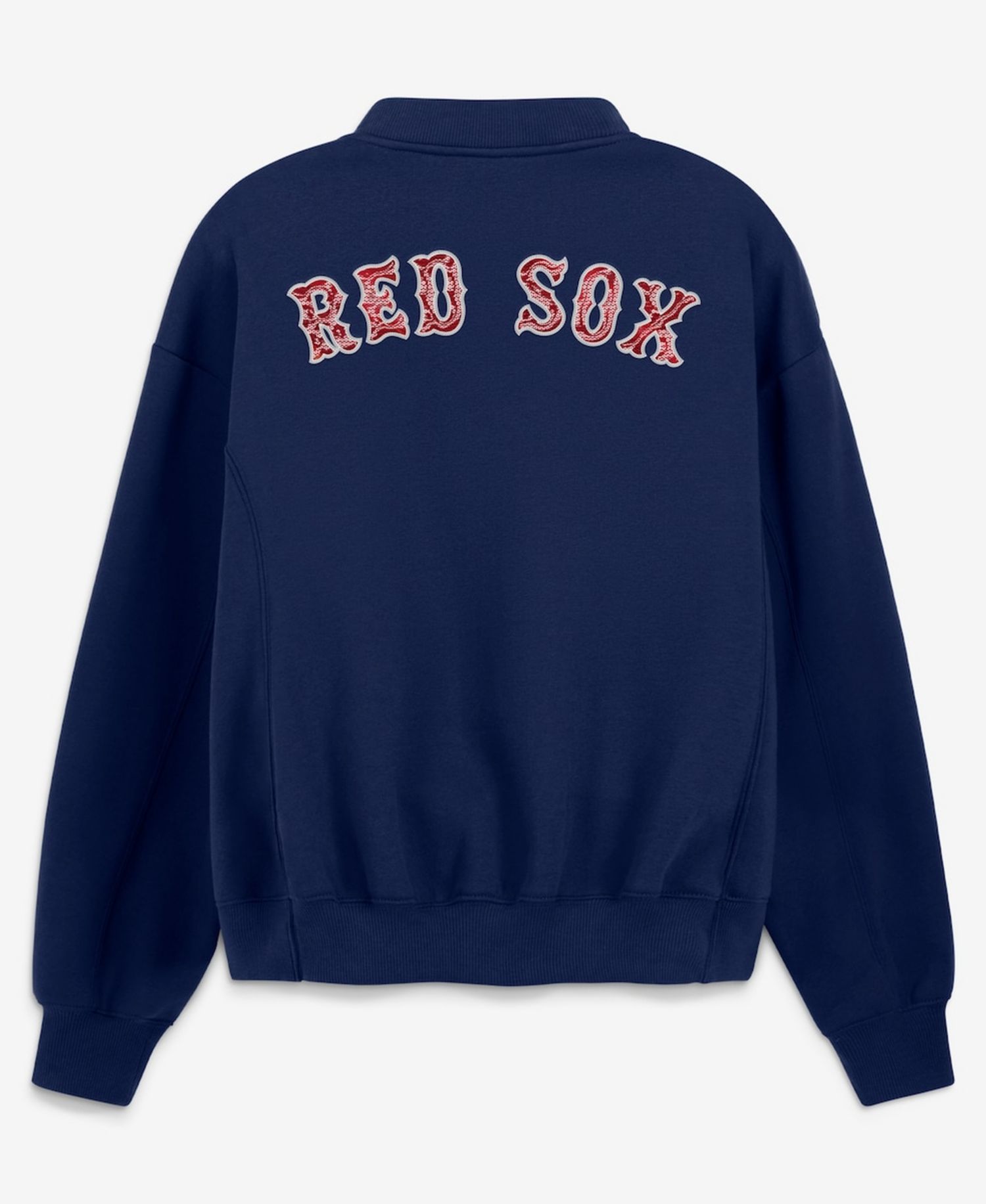 Women's Navy Boston Red Sox Oversized Rage Against Full-Zip Jacket