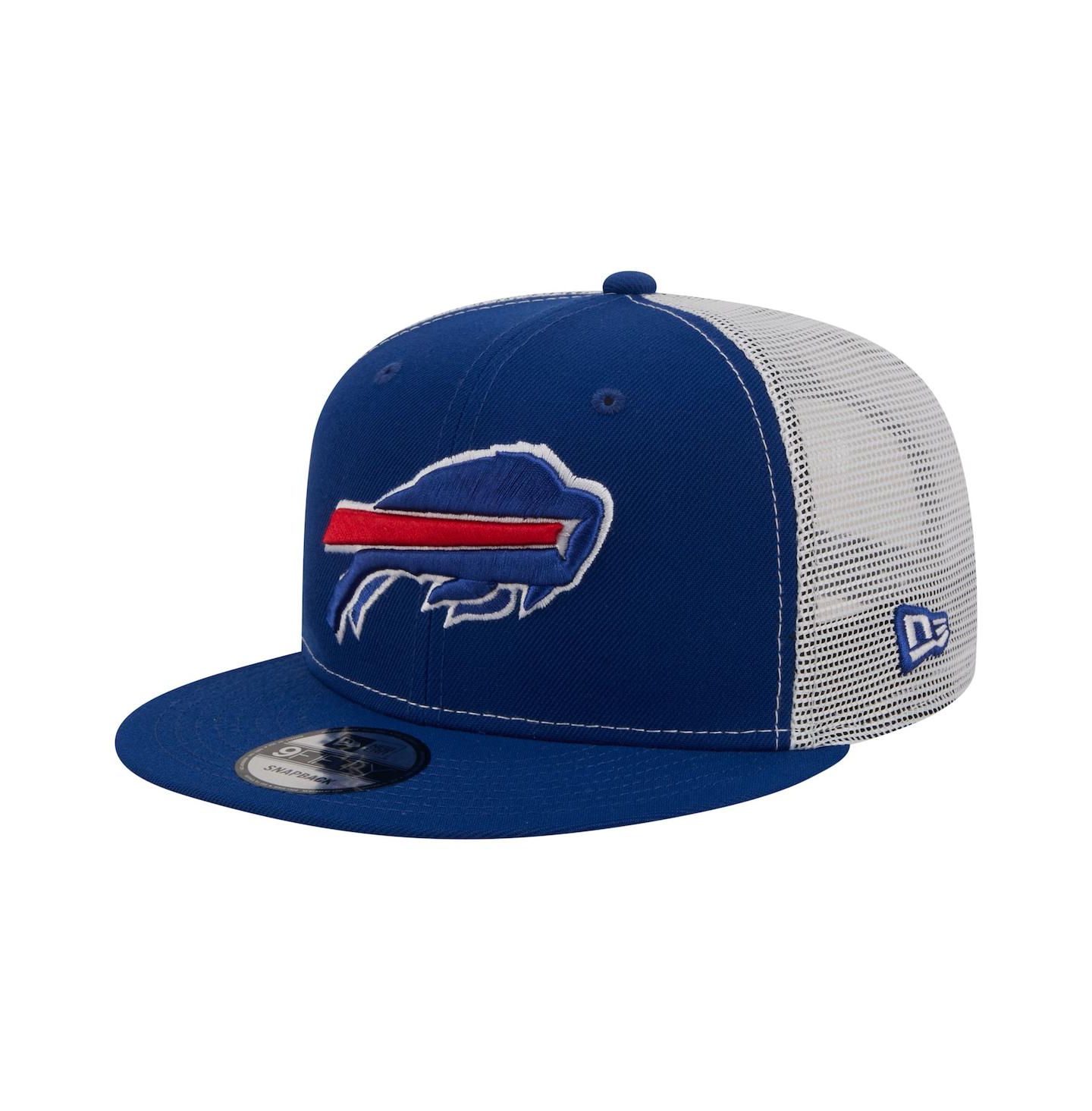 Мужская кепка New Era Royal Buffalo Bills Core Team 9FIFTY Trucker Snapback Hat — фото 1