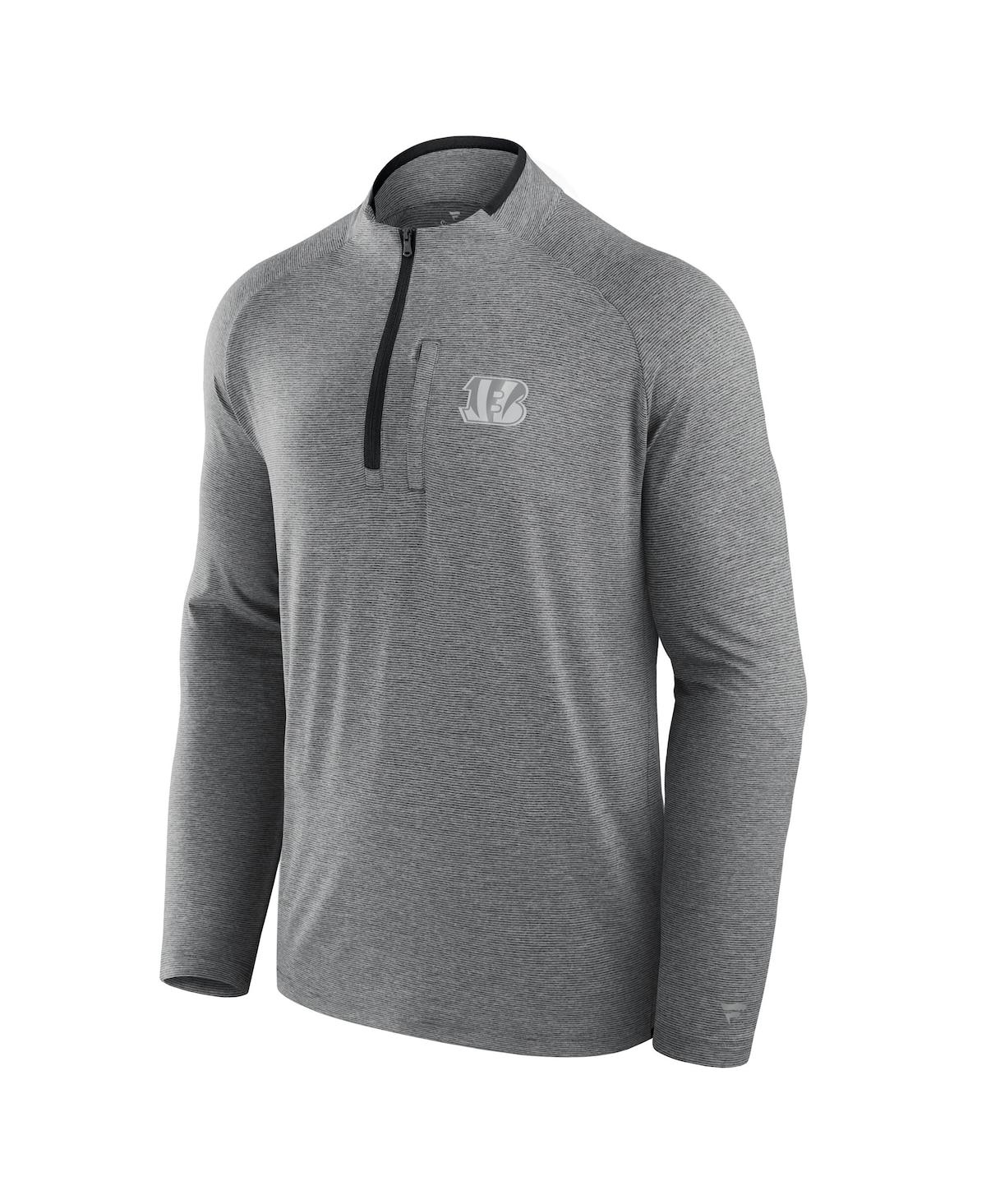Fanatics Men's and Women's Charcoal Cincinnati Bengals Front Office Performance Primary Quarter-Zip Jacket