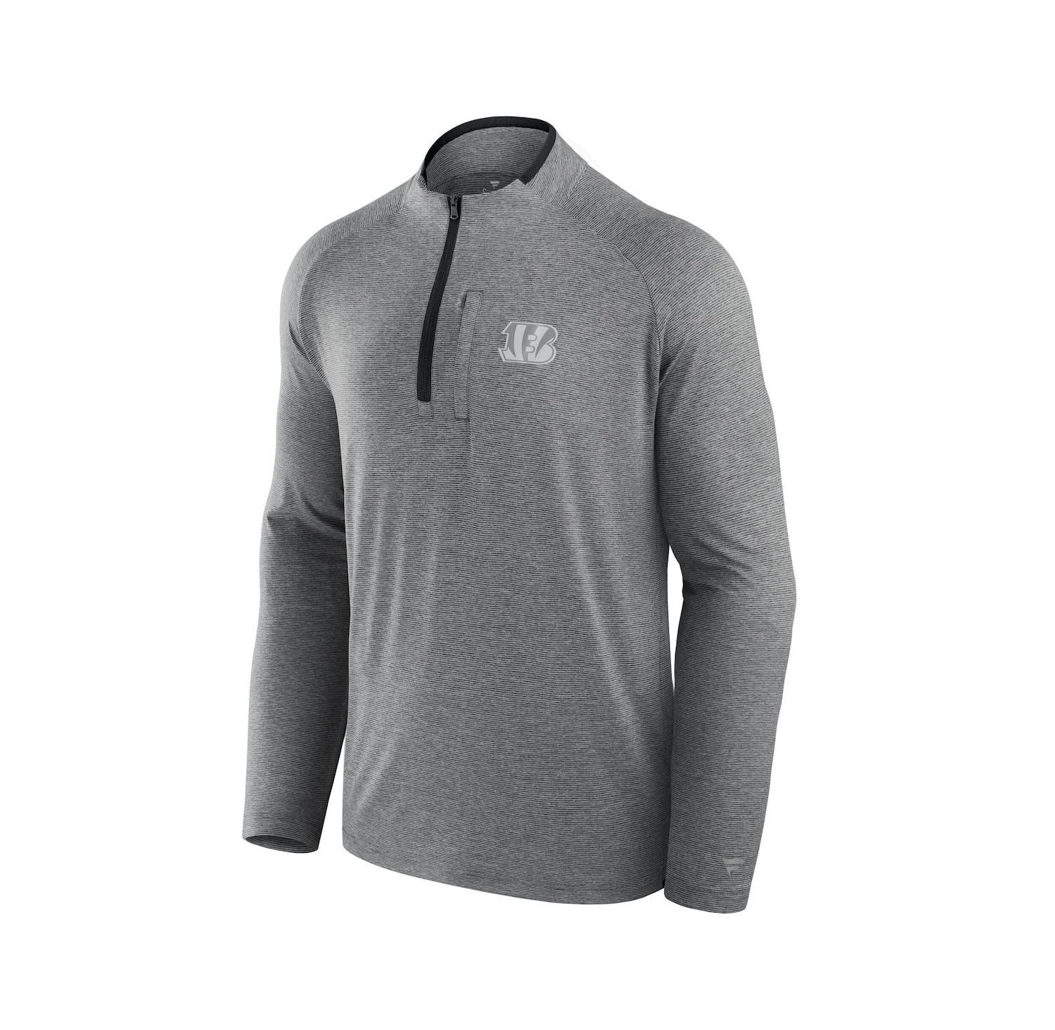 Men's and Women's Charcoal Cincinnati Bengals Front Office Performance Primary Quarter-Zip Jacket