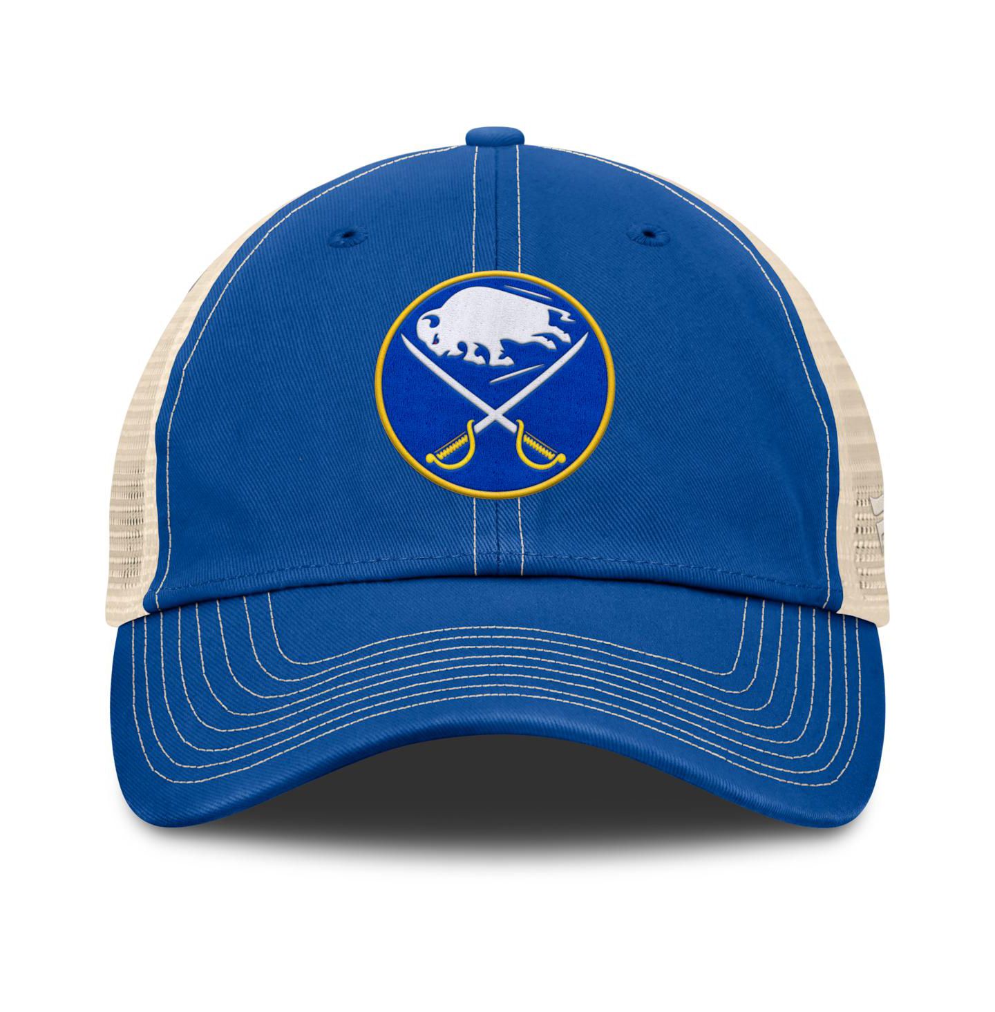 Мужская кепка Fanatics Royal/Natural Buffalo Sabres Rival Trucker Adjustable Hat — фото 2