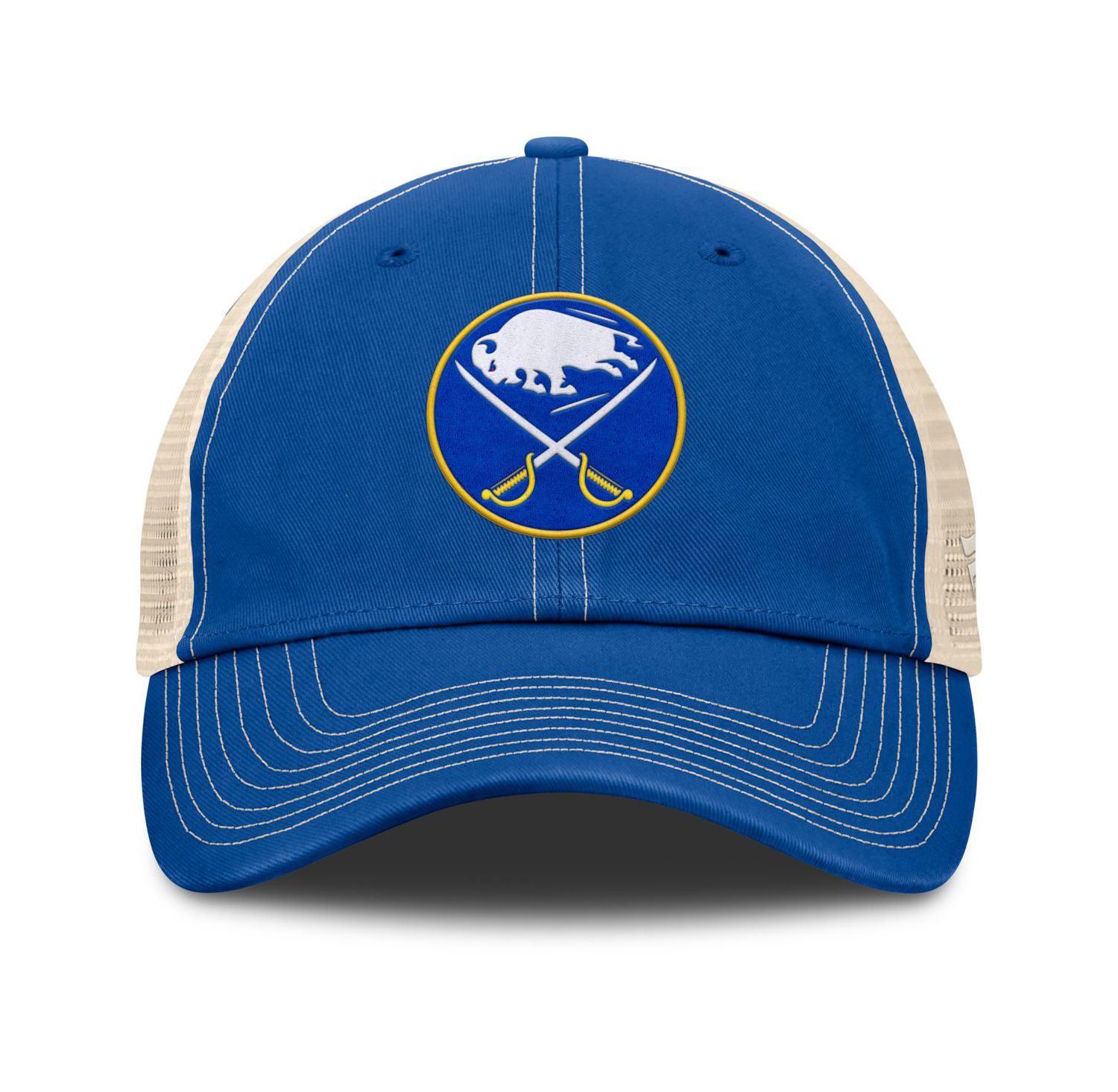Men's Royal/Natural Buffalo Sabres Rival Trucker Adjustable Hat