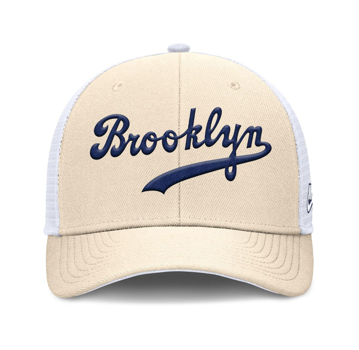 Men's Natural Brooklyn Dodgers Cooperstown Collection Dri-FIT Rise Trucker Adjustable Hat