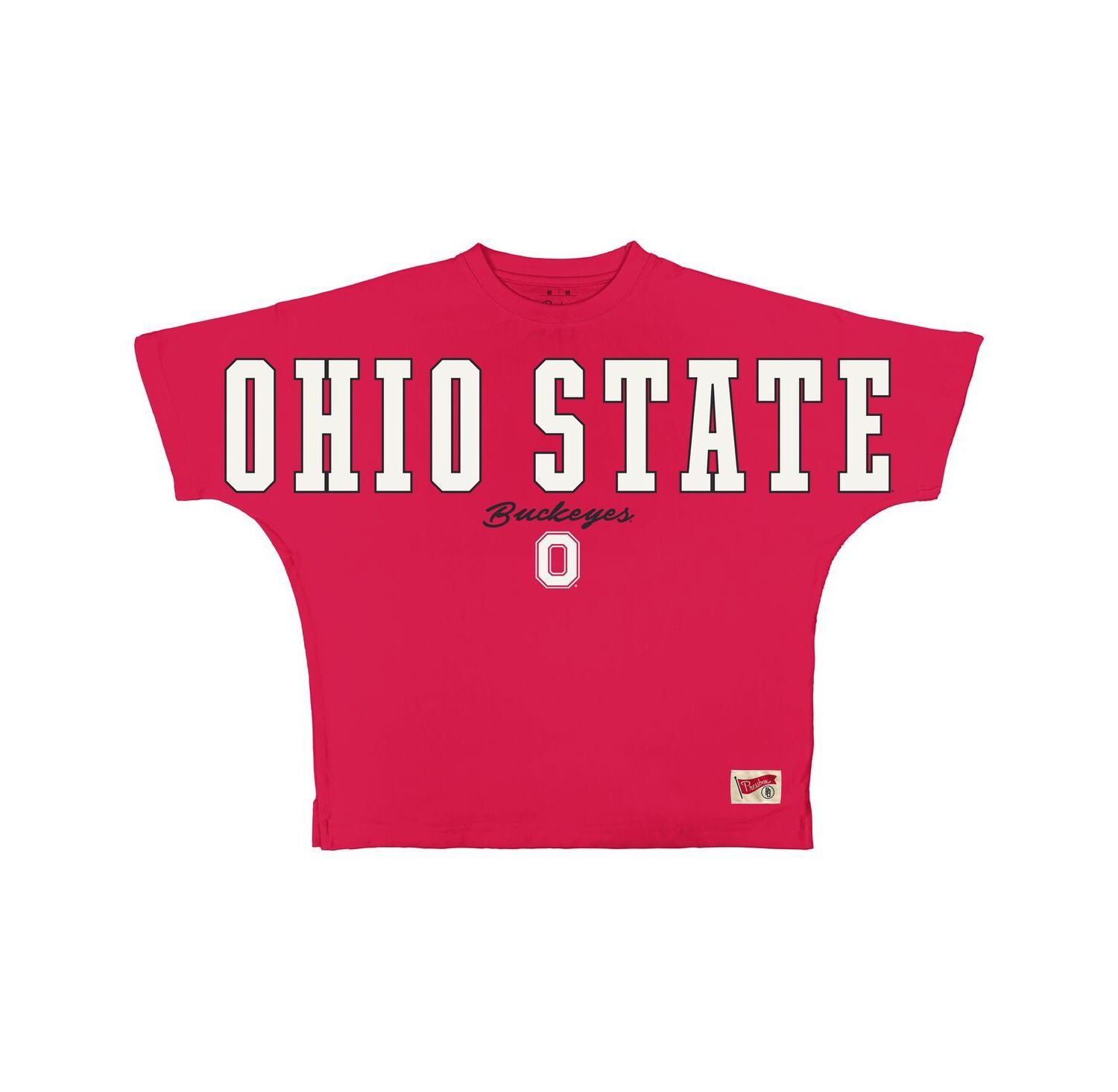 Women's Scarlet Ohio State Buckeyes Flannigan Oversized T-Shirt