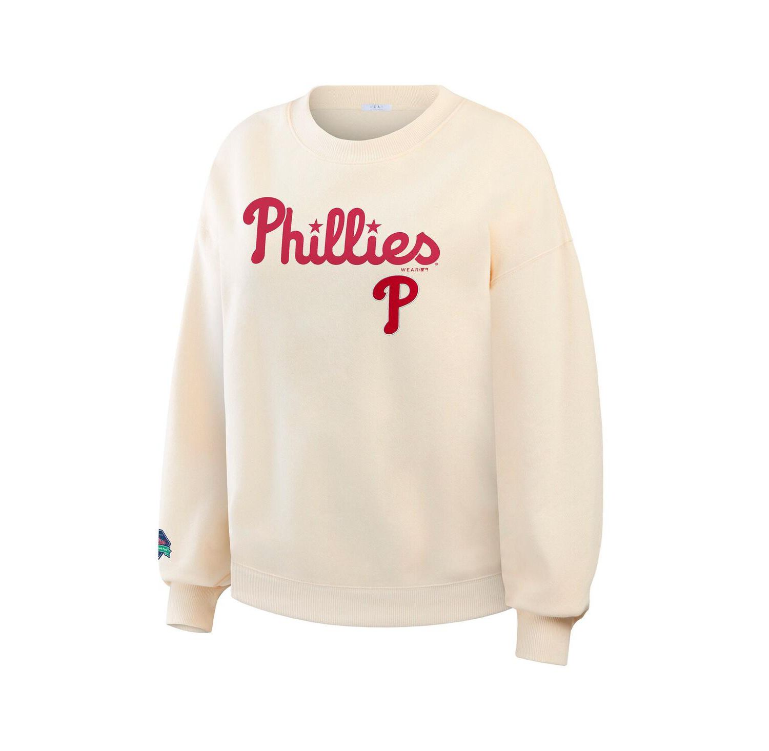 Women's Cream Philadelphia Phillies Heavyweight Crew Neck Sweatshirt