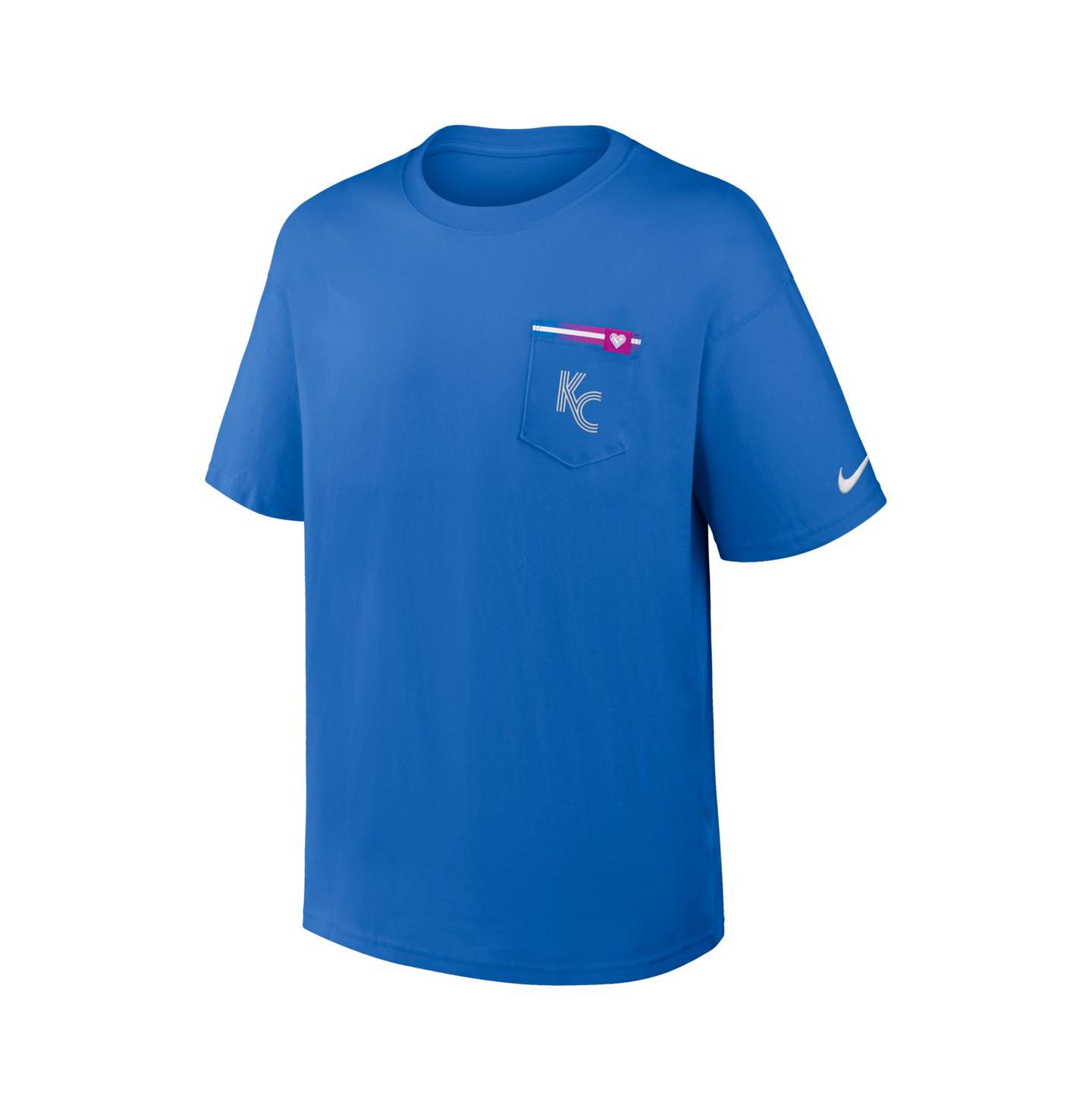 Мужская футболка Nike Royal Kansas City Royals City Connect Max90 Pocket — фото 2