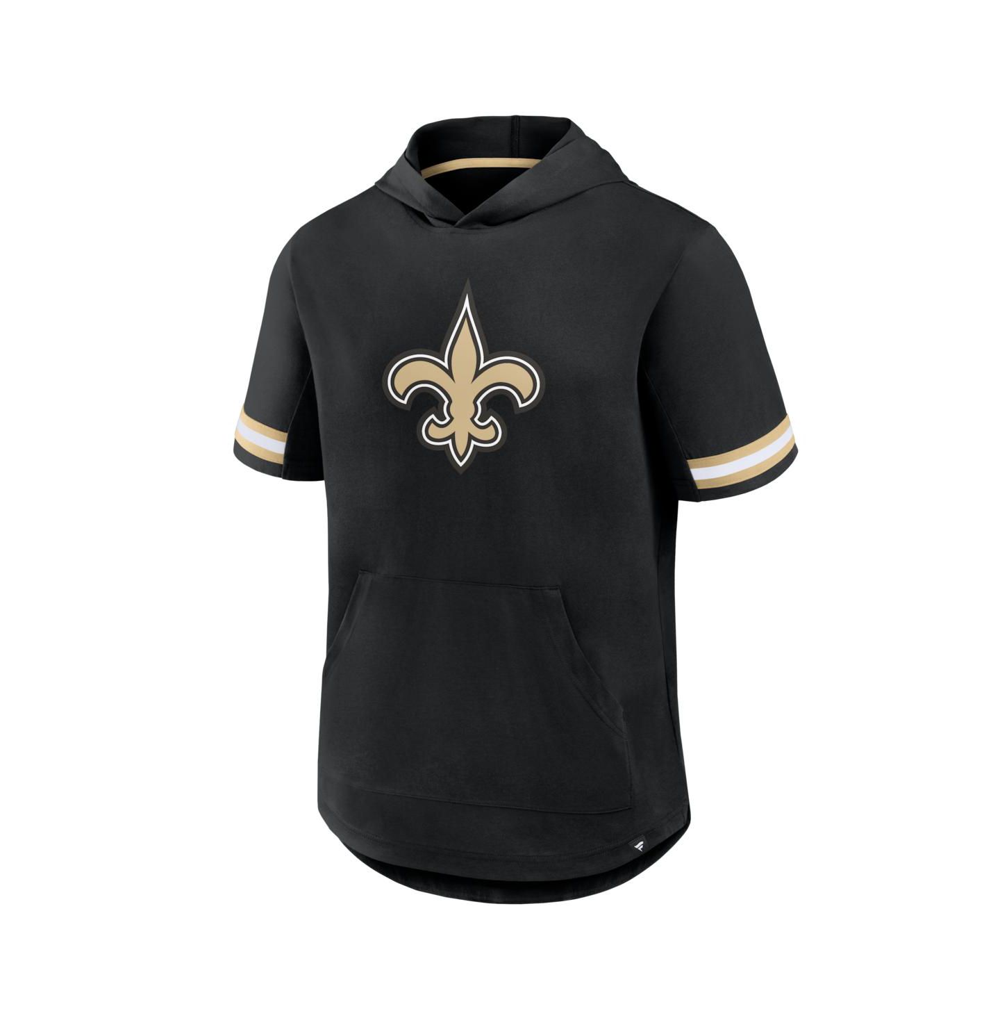 Мужская футболка Fanatics Black New Orleans Saints Optimal Play Short Sleeve Hooded — фото 2