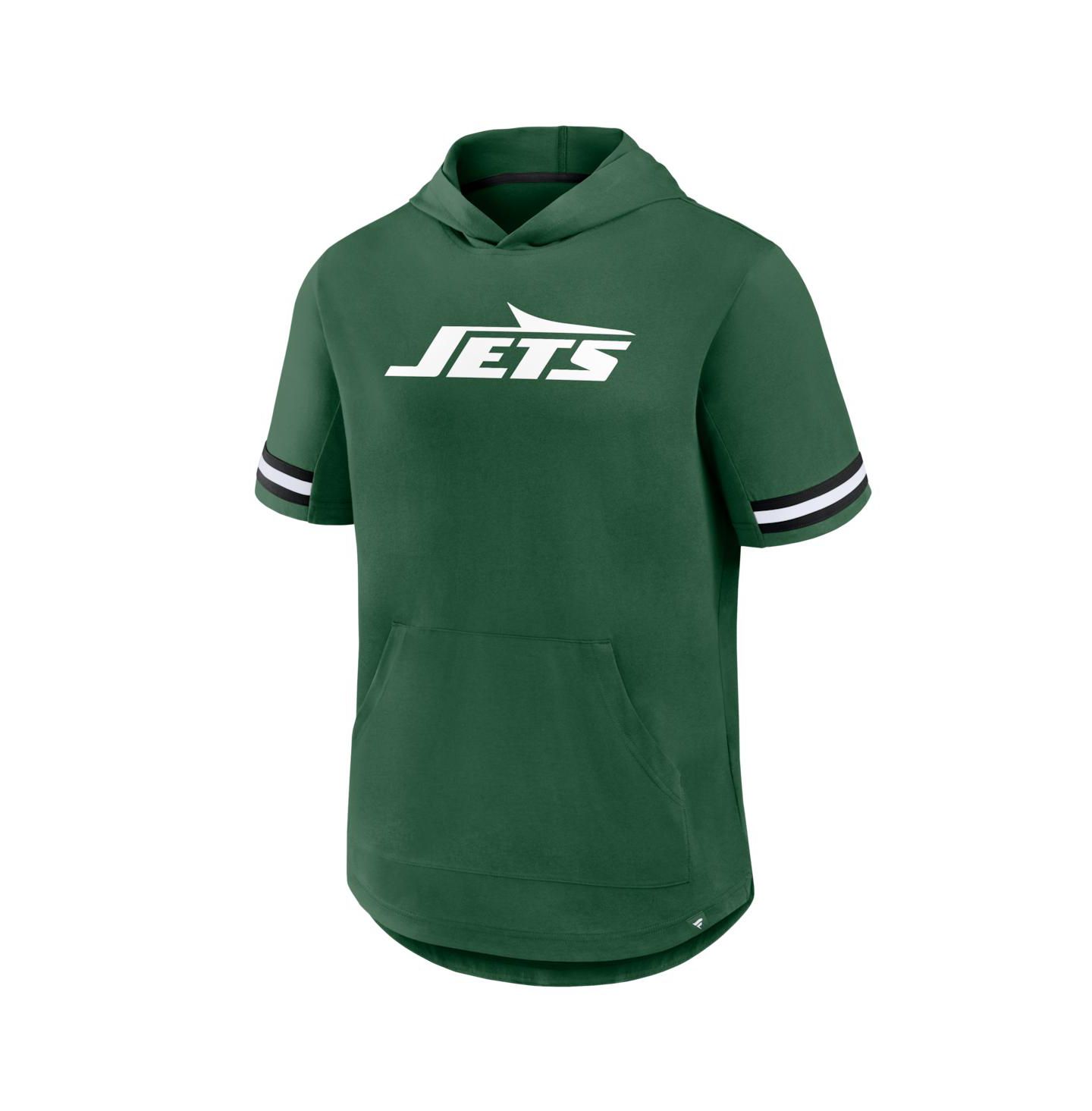 Мужская футболка Fanatics Green New York Jets Optimal Play Short Sleeve Hooded — фото 2