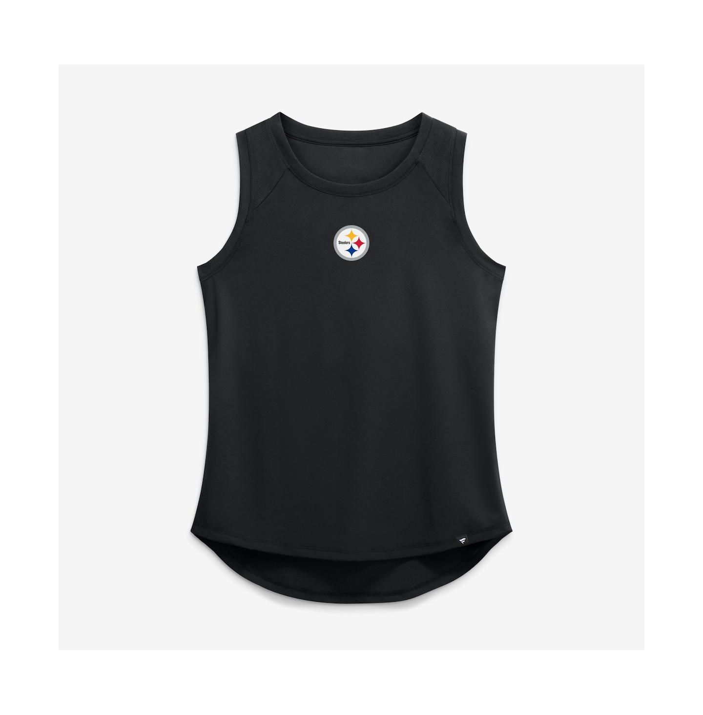 Женский топ Fanatics Black Pittsburgh Steelers Draped Mesh Back Performance — фото 2