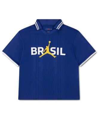 Big Boys and Girls Jordan Royal Brazil National Team Polo Shirt