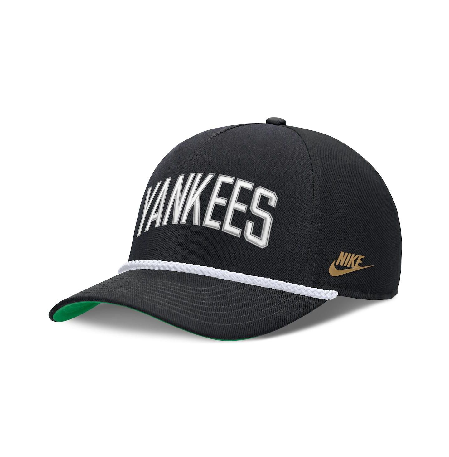 Мужская кепка Nike Black New York Yankees Cooperstown Collection Rise Adjustable Hat — фото 3