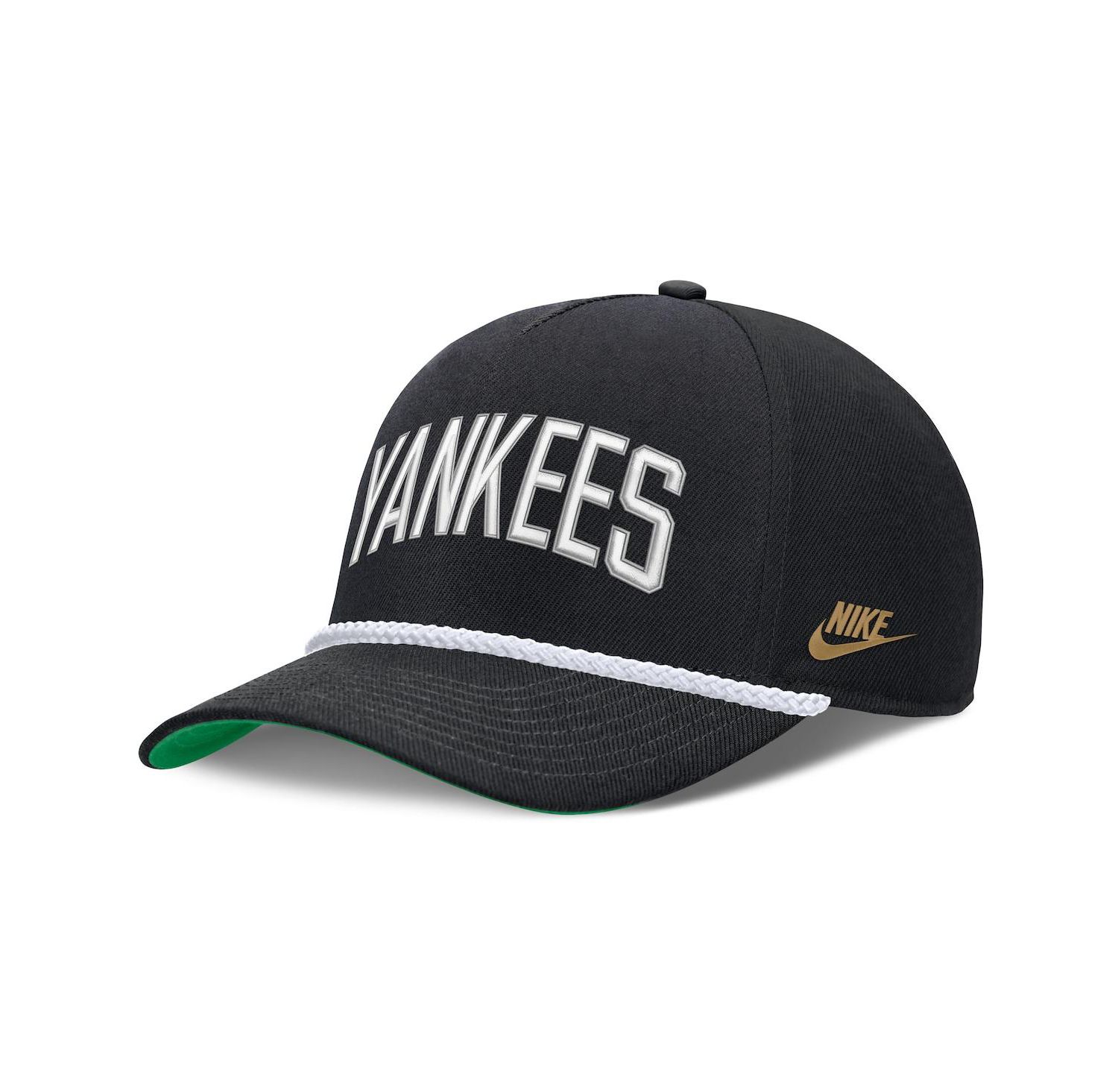 Men's Black New York Yankees Cooperstown Collection Rise Adjustable Hat